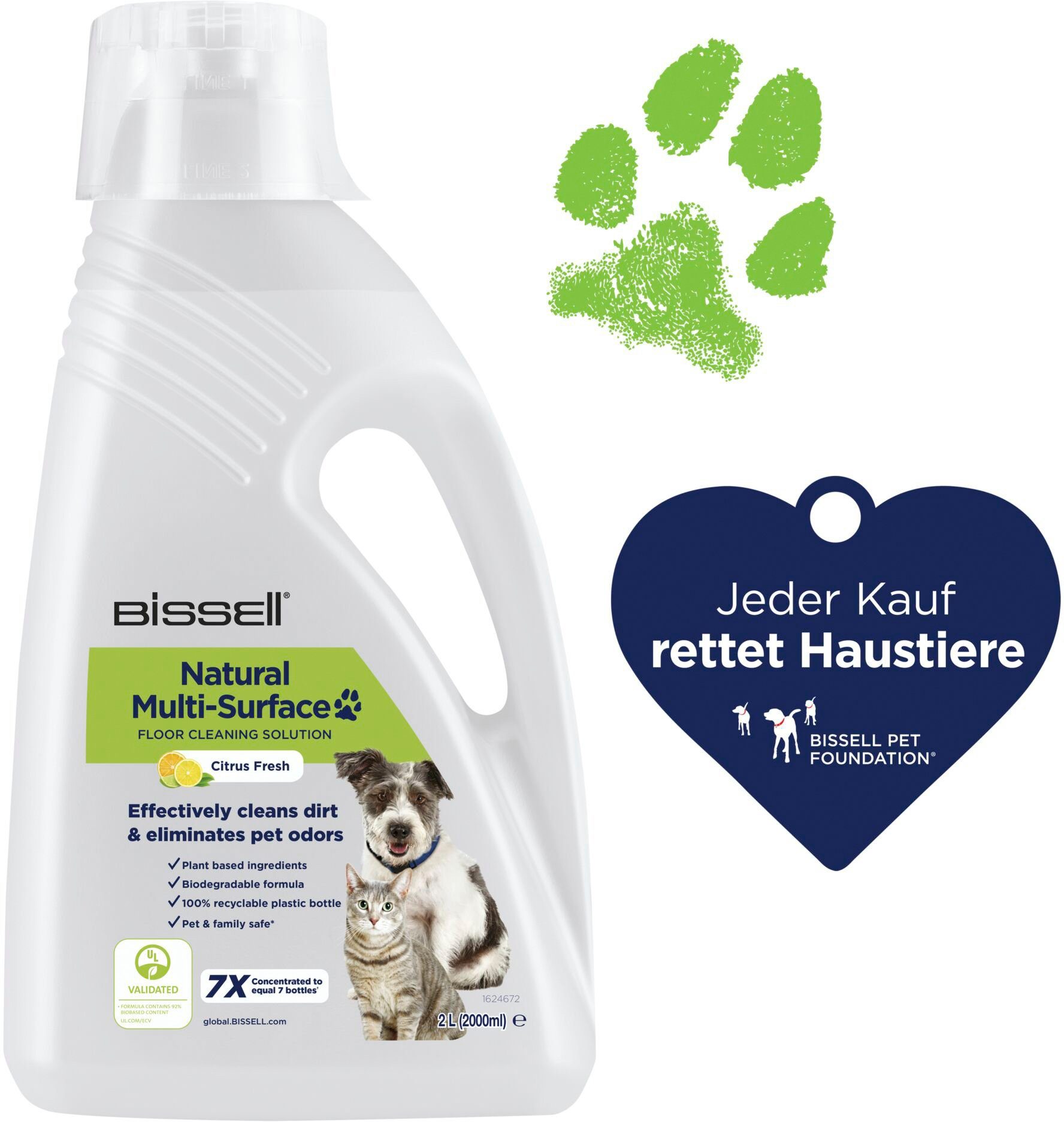 Bissell Natural Multi Surface 2L PET Flüssigreiniger