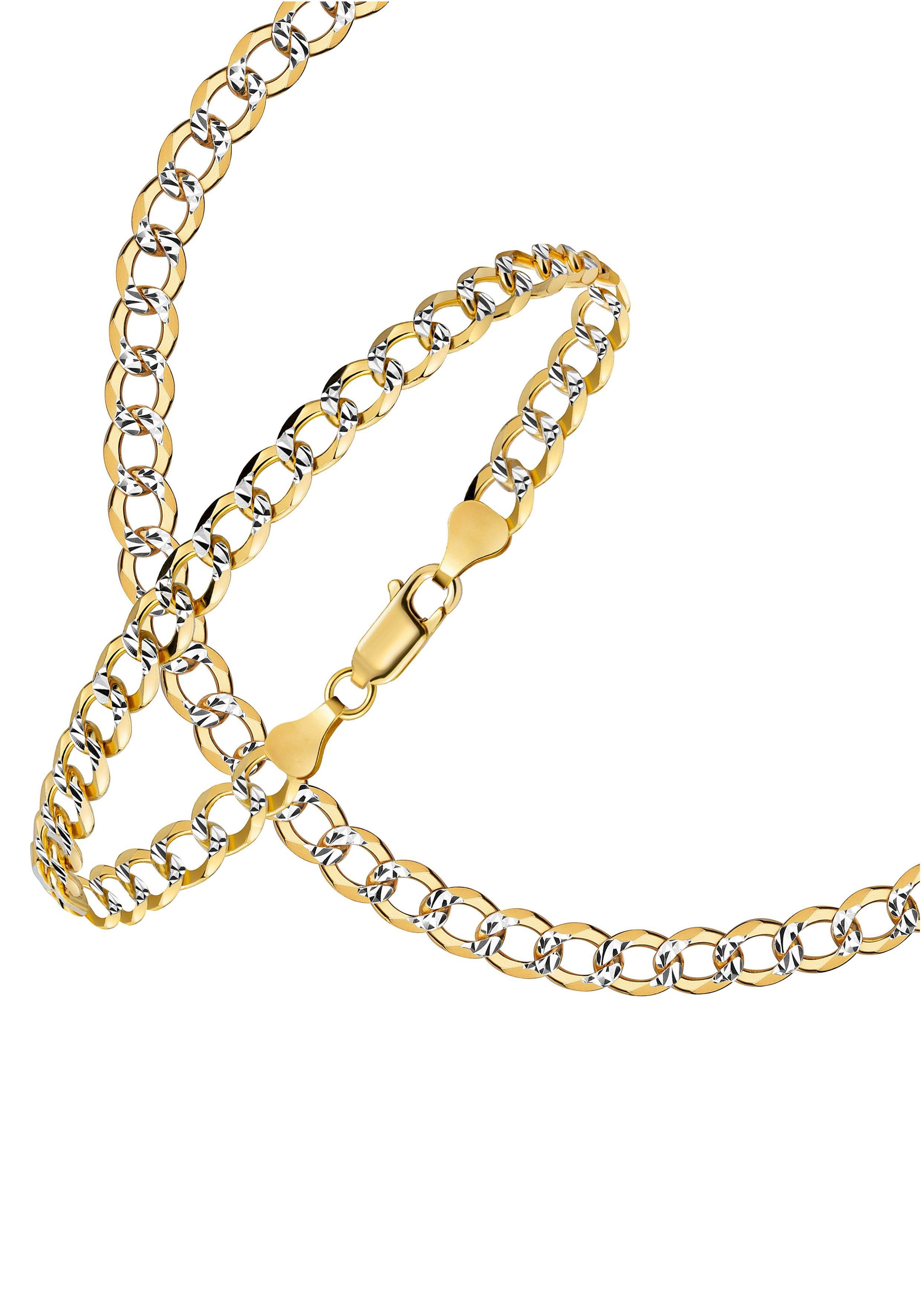 Firetti Ketten und Armband Set Multipack Schmuck Geschenk Silber 925 Halskette Armkette Panzerkette (Set, 2-tlg)