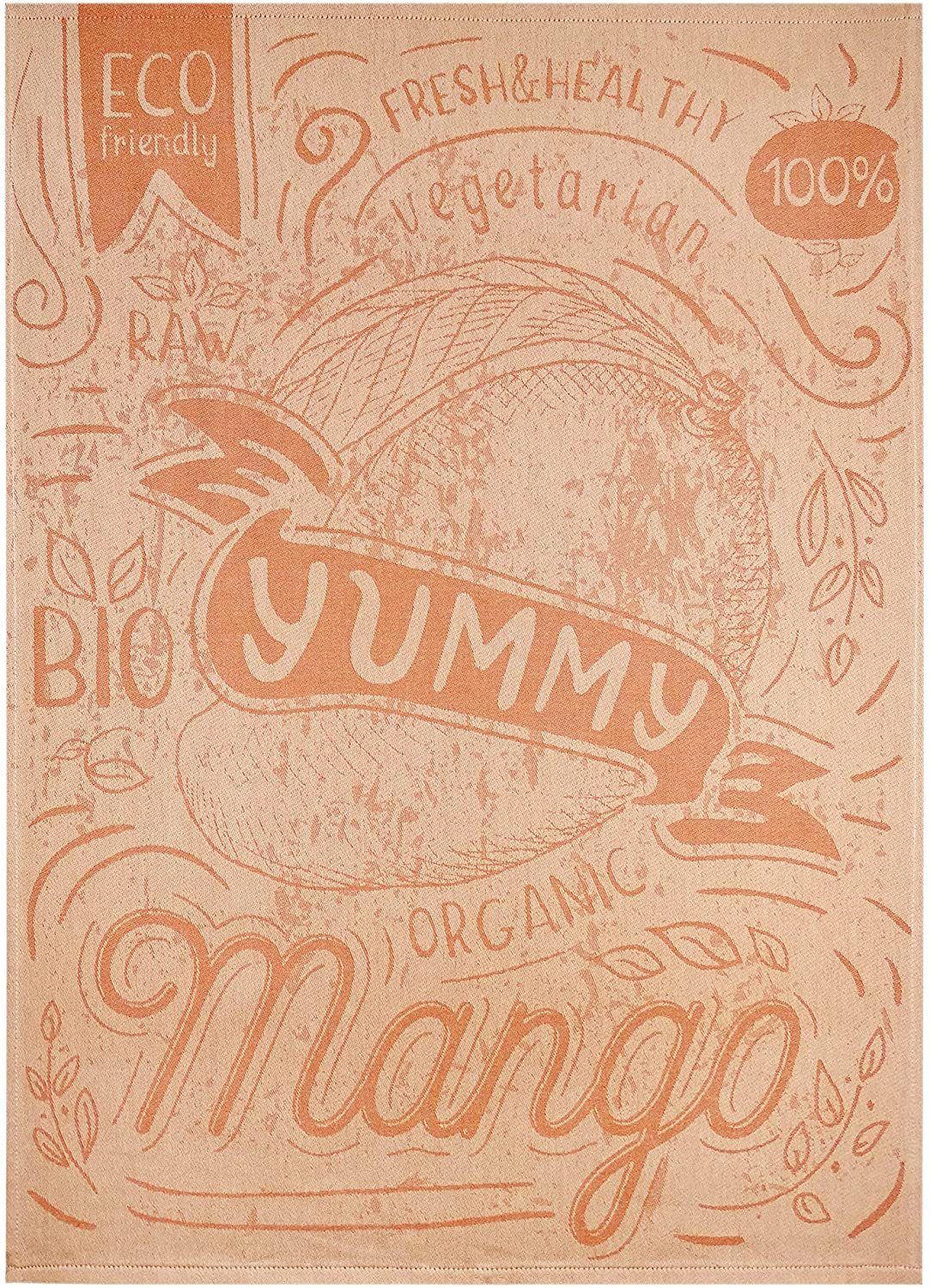 Mango, orangene Abtrockentücher Lashuma Set robust 50x70 Frottee, (4-tlg), cm Handtuch 50x50 2er cm 2er