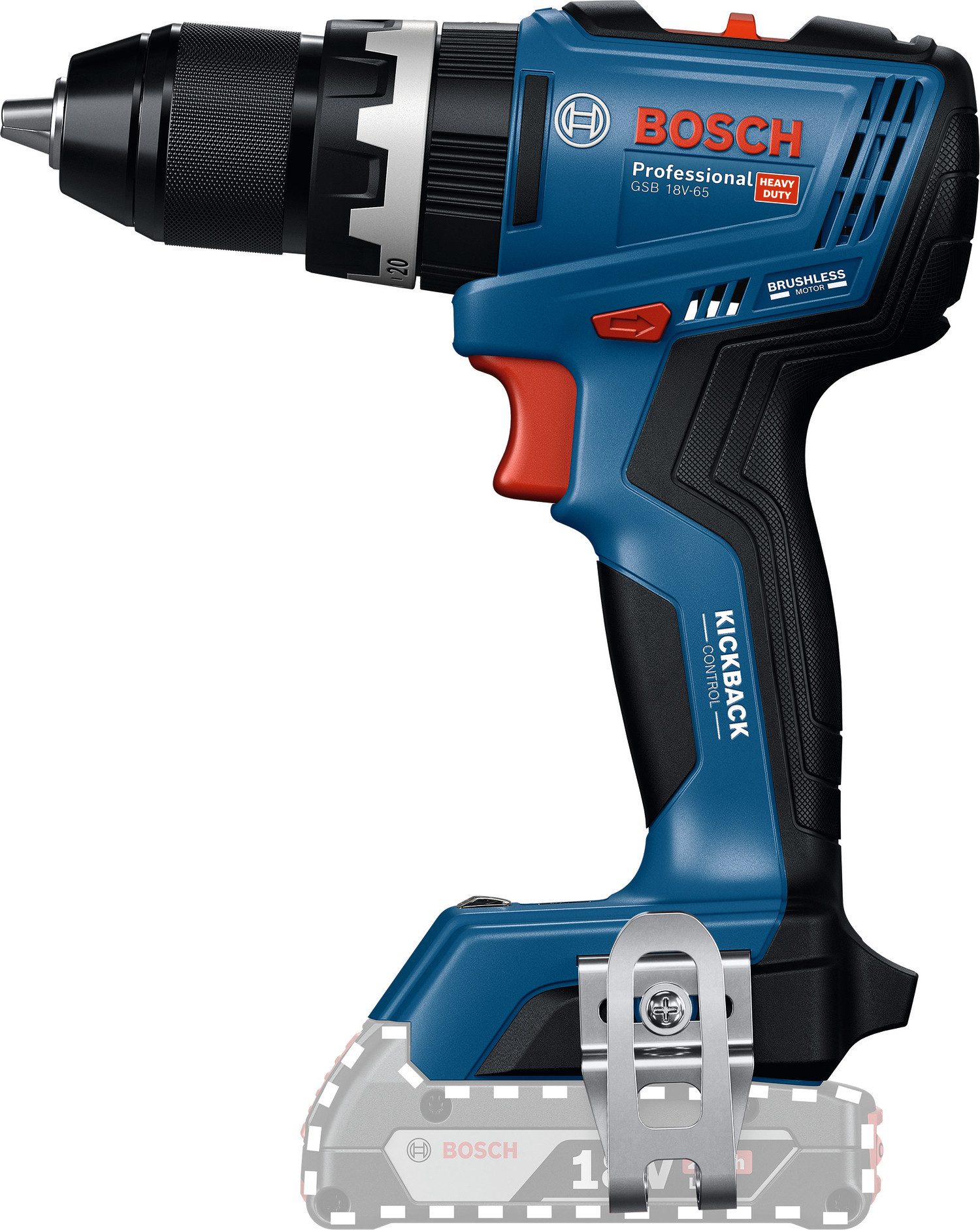 Bosch Professional Akku-Schlagbohrschrauber »GSB 18V-65«, ohne Akku, ohne Ladegerät