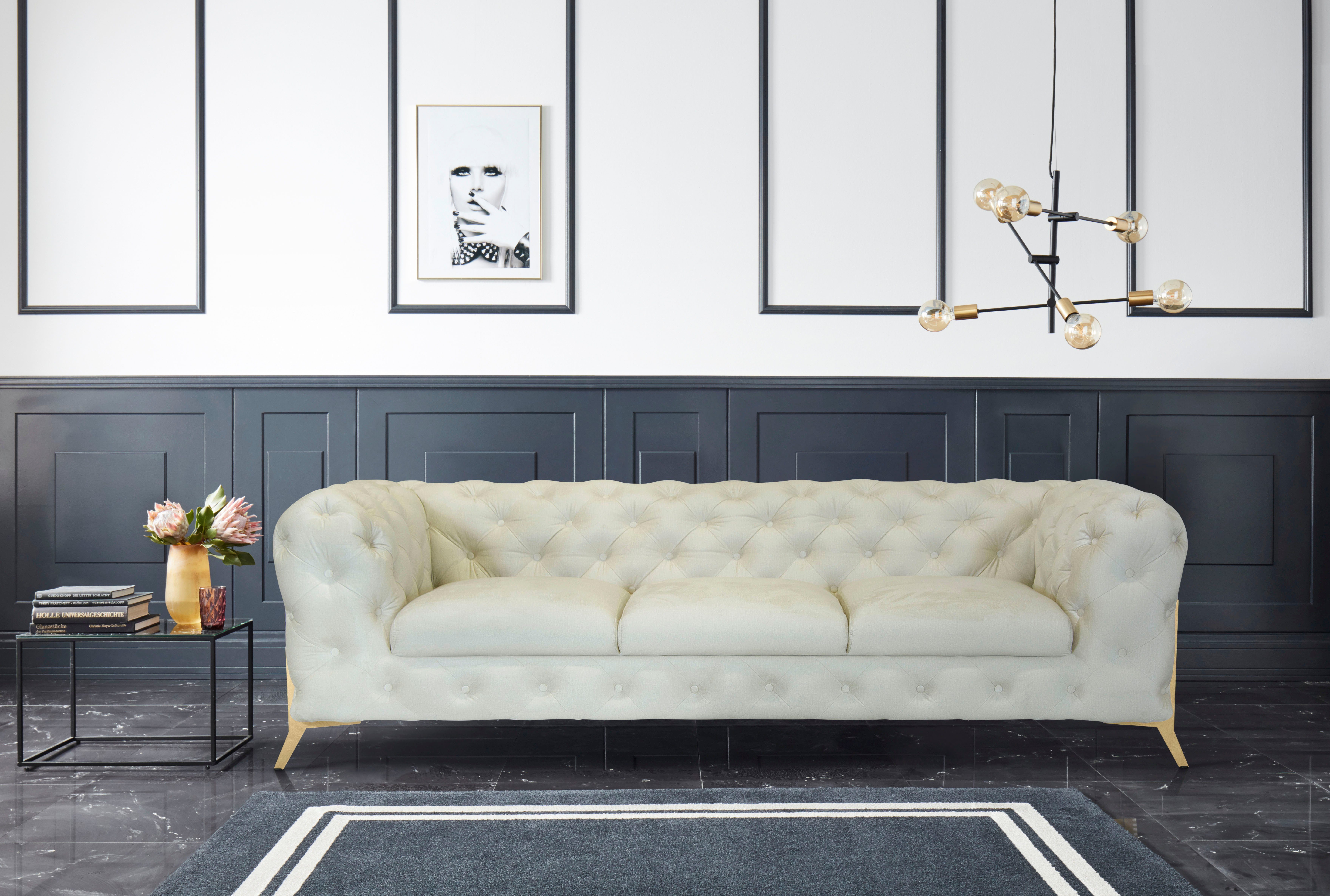 Leonique Chesterfield-Sofa Amaury, aufwändige Knopfheftung, moderne günstig online kaufen