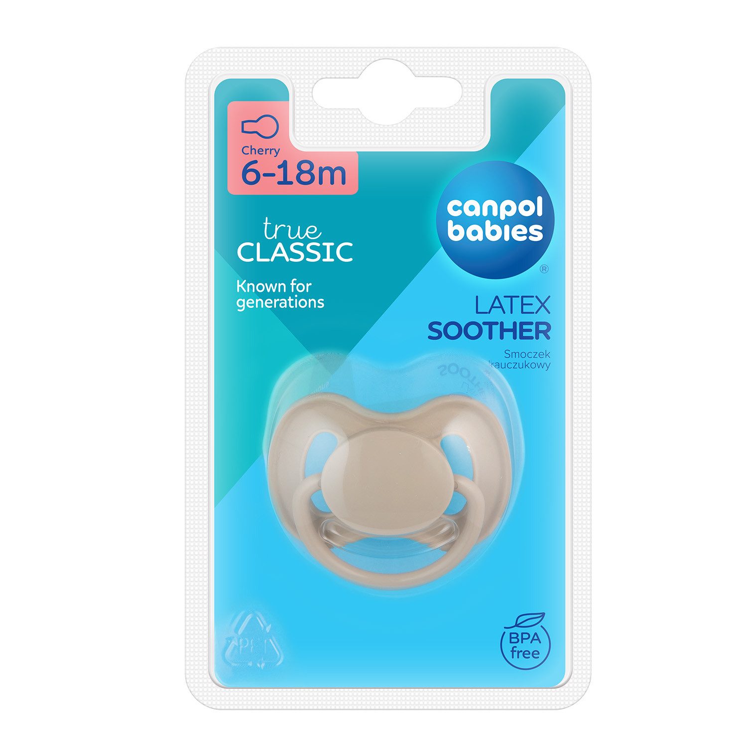 Canpol Schnuller Cherry Plain Latex Runde Kirschform