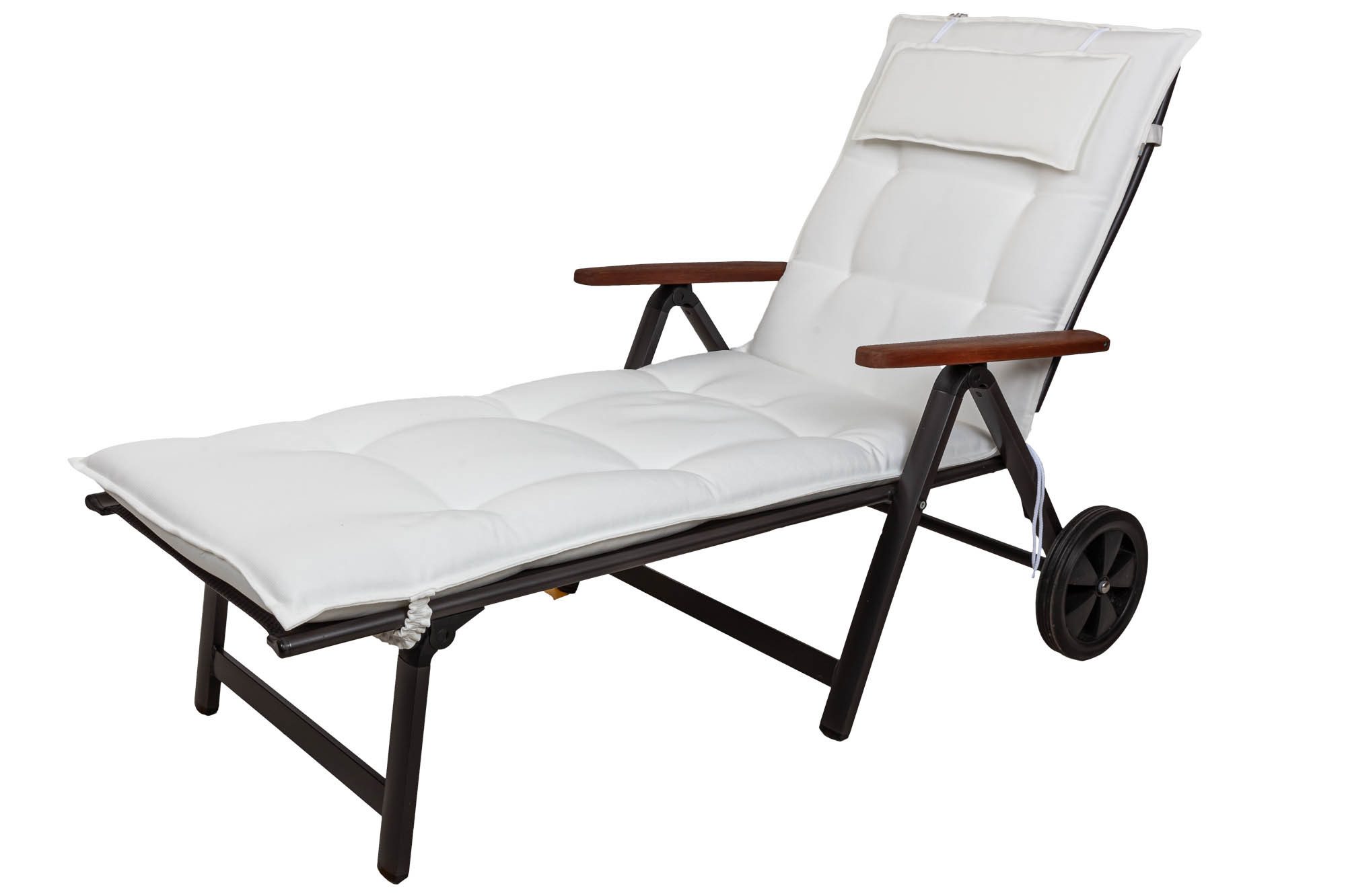 KETTtex Liegenauflage Rollliege Marbella 2320 weiß 190x60x7,5 cm KETTtex, (1 St), mit Bindebändern Halteband Gummi