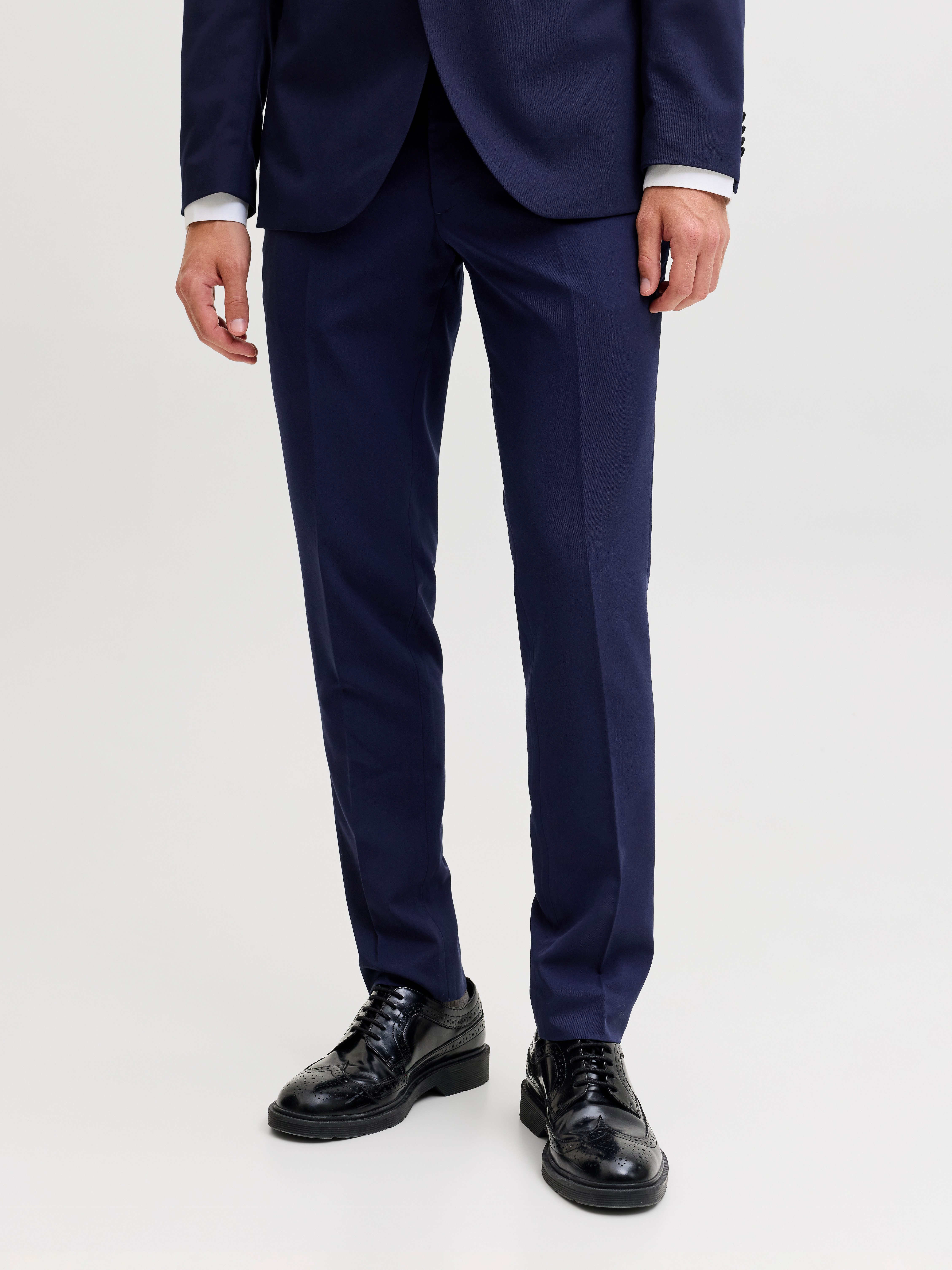 Jack & Jones Anzughose JPRFRANCO Hose mit schmalem Bein und cleanem Look meliert, modisch, slim fit, Kunstfaser