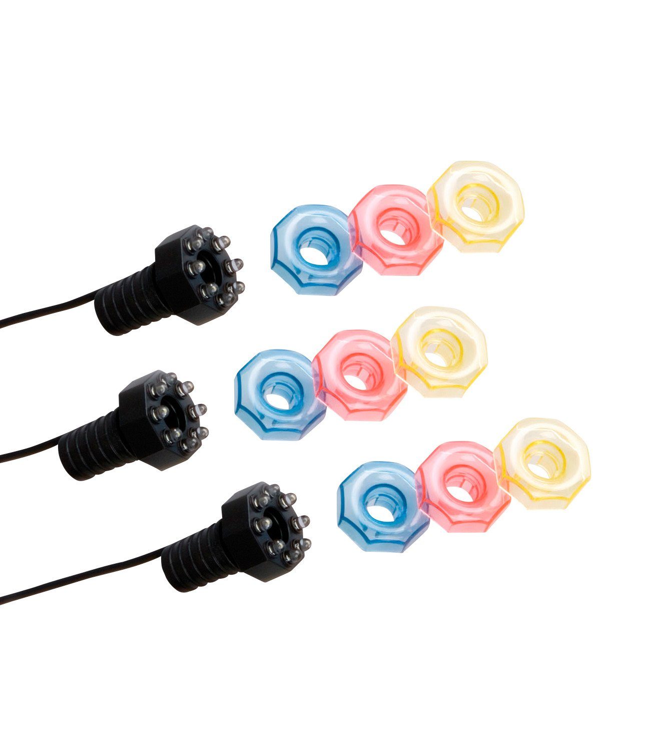 LED LED MiniBright, integriert, LED fest Dioden; je 12-V-Sicherheitstrafo; Ubbink mit 3 5-m-Kabel 8 Leuchten Teichleuchte