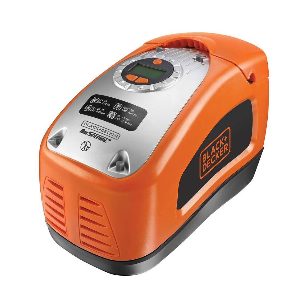Black + Decker Kompressor Kompressor 11 bar Doppelkopf, Digitales Display, Automatische