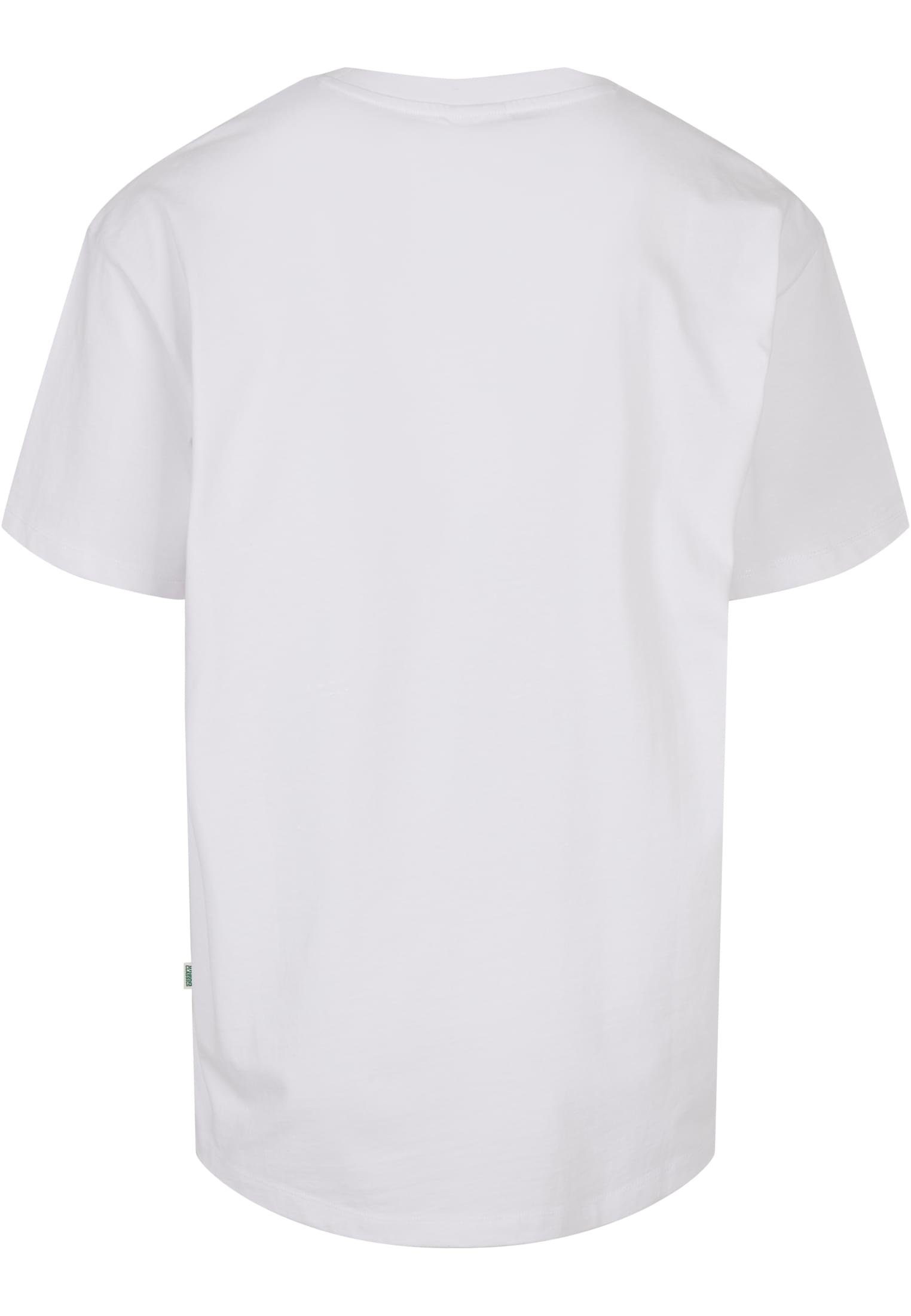 URBAN CLASSICS Globe white (1-tlg) Organic Kurzarmshirt Herren Tee Logo