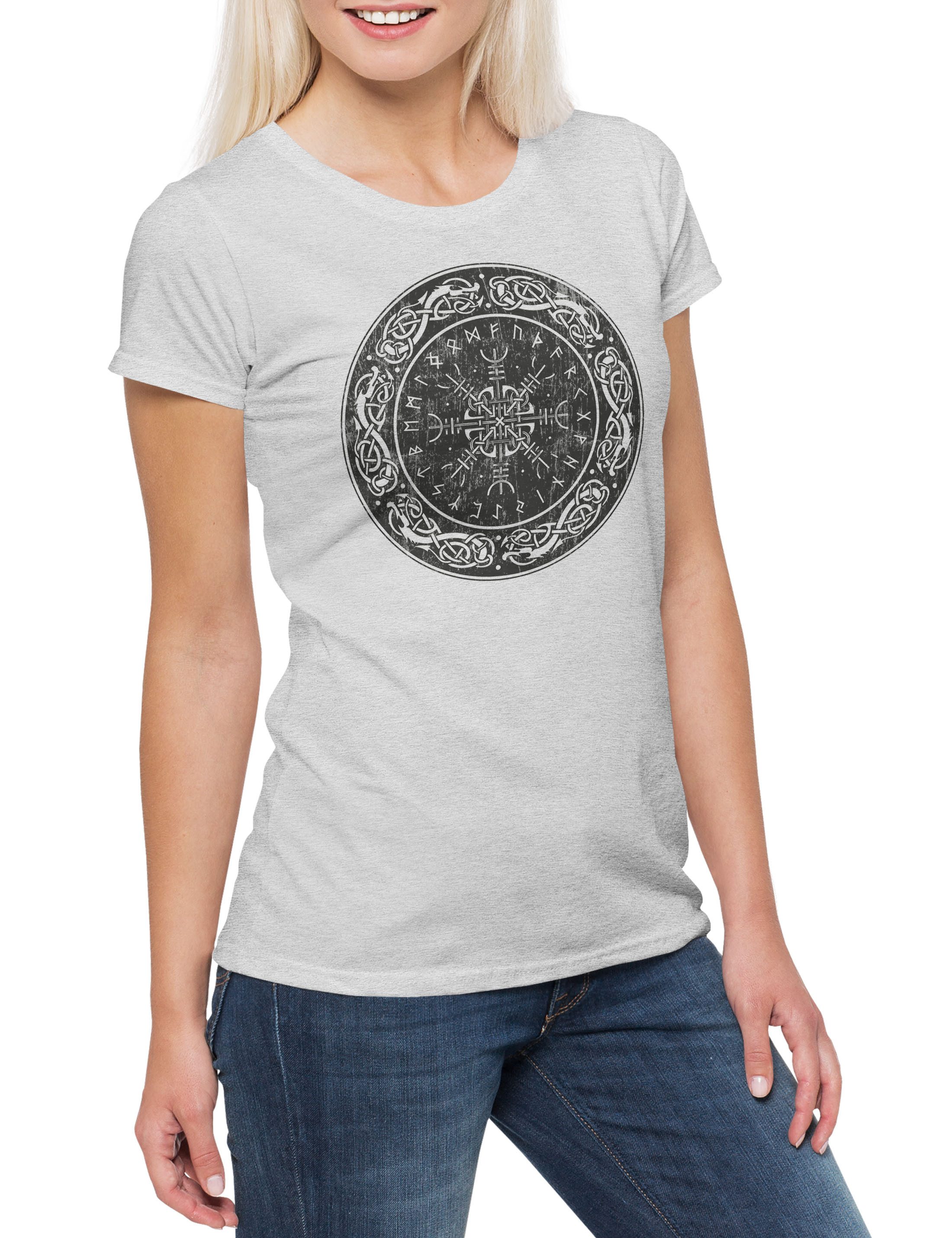 Urban Backwoods Print-Shirt Viking Shield I günstig online kaufen