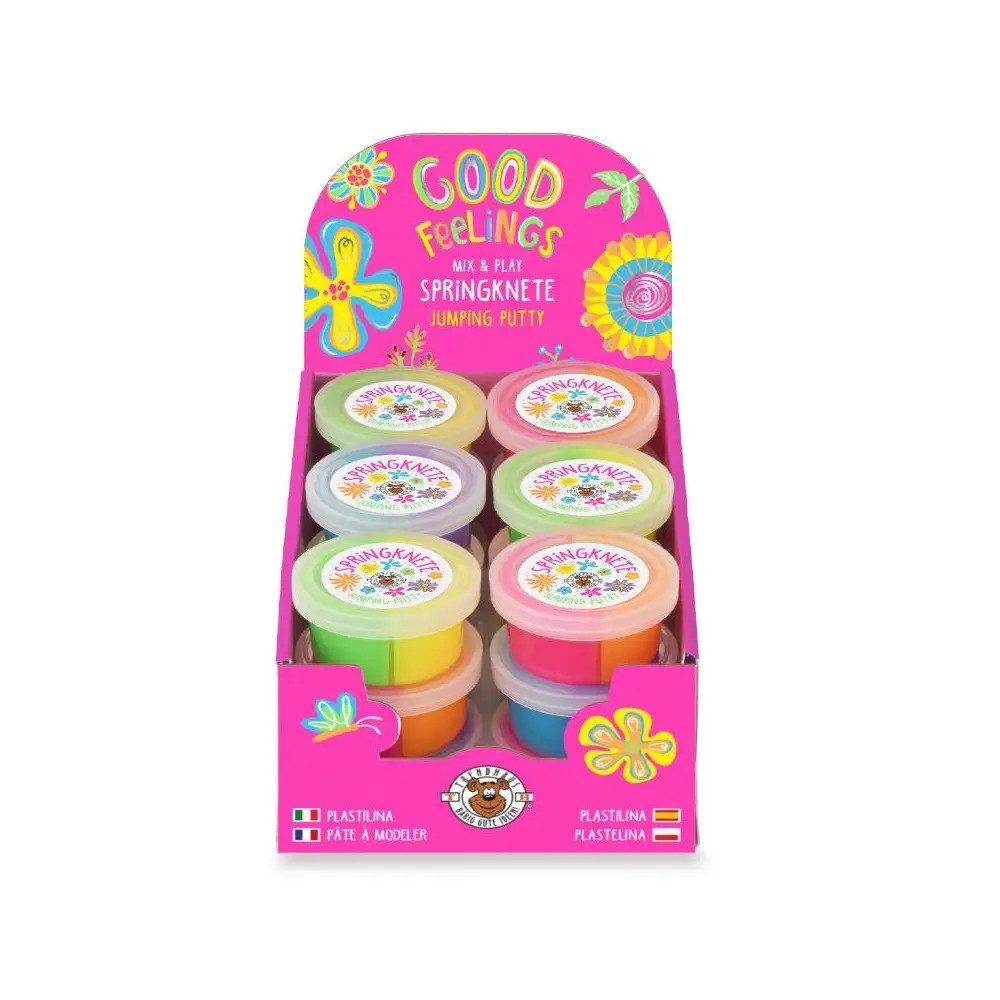 Trendhaus Knete GF-6 Springknete Mix & Play 2-farbig 25g, 3-fach sortiert Mit dieser S
