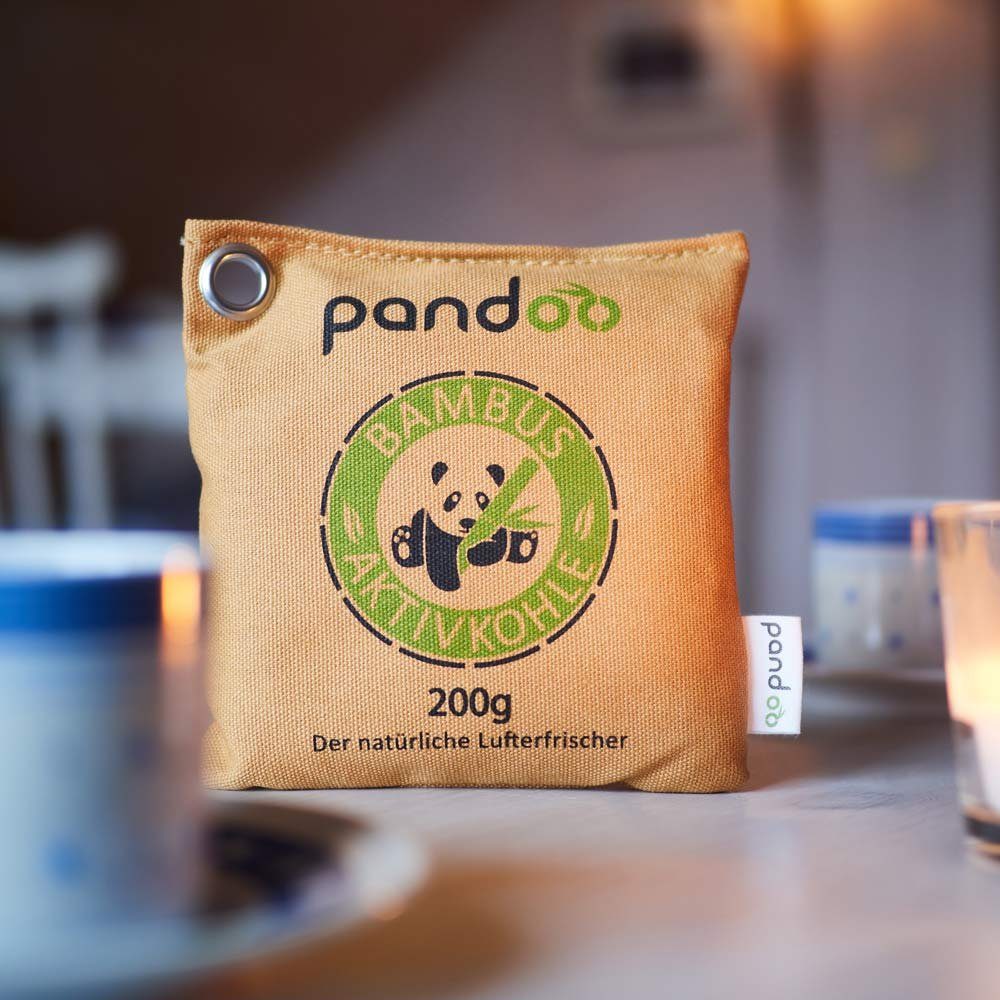 pandoo Filterbeutel Natürliche Lufterfrischer mit Bambus Aktivkohle, 0.2 kg, (Set, 2-St), Aktivkohle – Bild 2 von 5