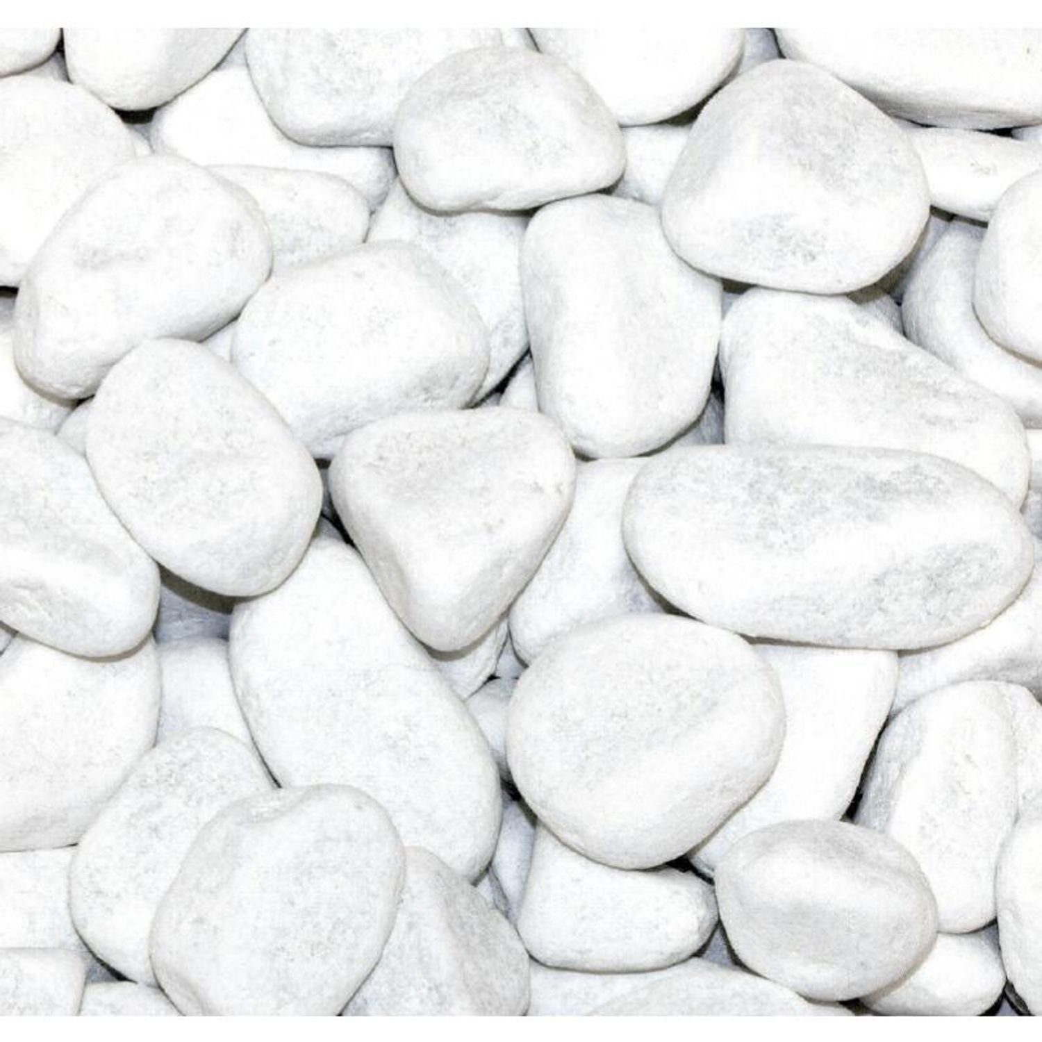 Zierkies 10kg Marmorkies Carrara weiß 15-25mm Dekosand Ziersteine