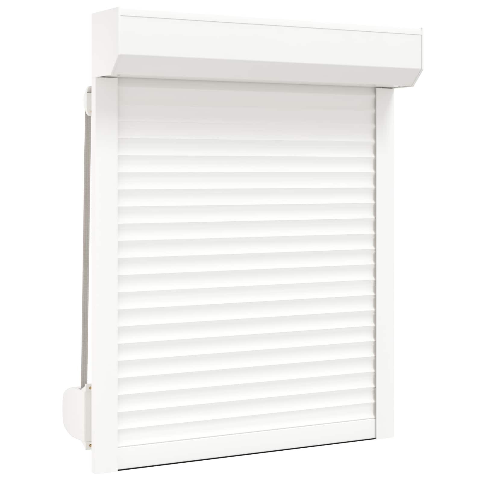 vidaXL Fensterladen Rollladen Weiß 80 x 100 cm Aluminium und Polyurethan, BxH: 14x100 cm, (1-St)