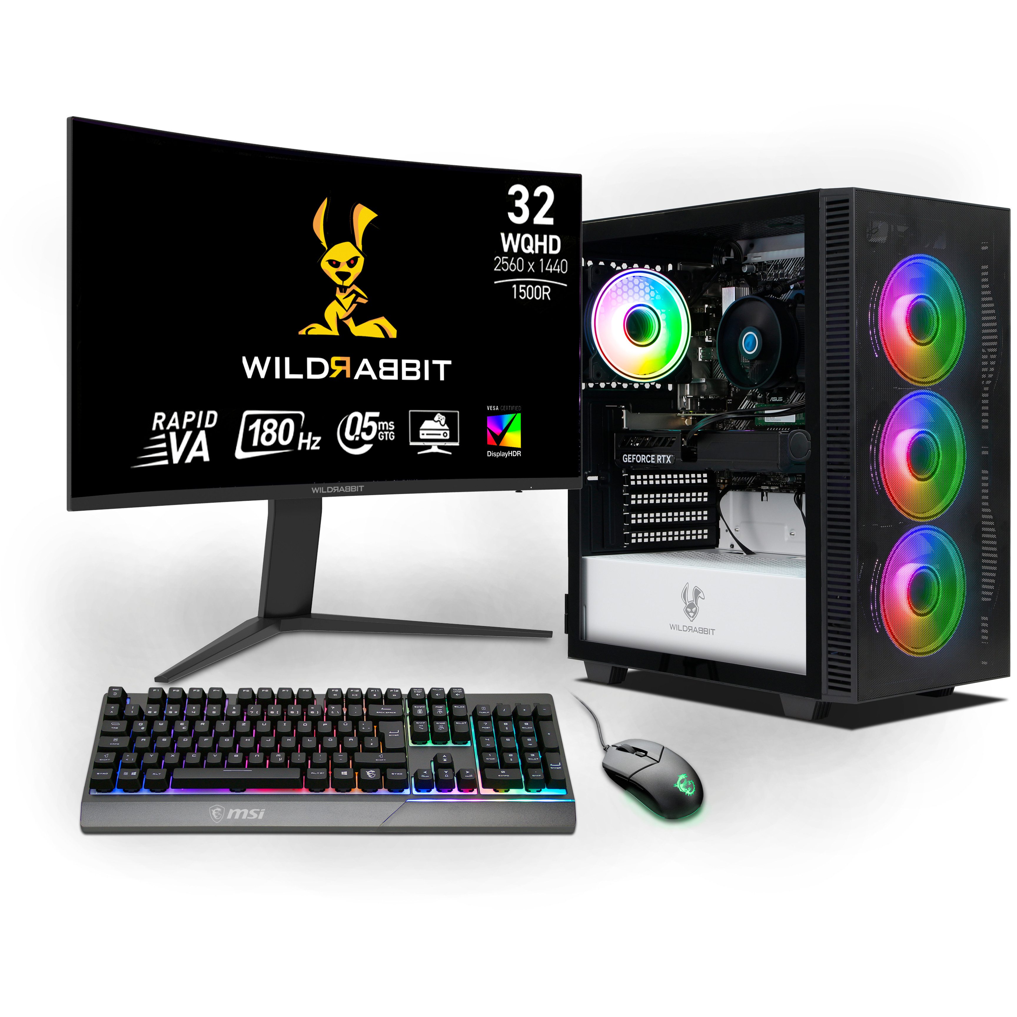 ANKERMANN-PC Starter Gaming Bundle PC-Set (AMD Ryzen 7 5700X, GeForce RTX 5060, 16 GB RAM, 1000 GB SSD, Luftkühlung)