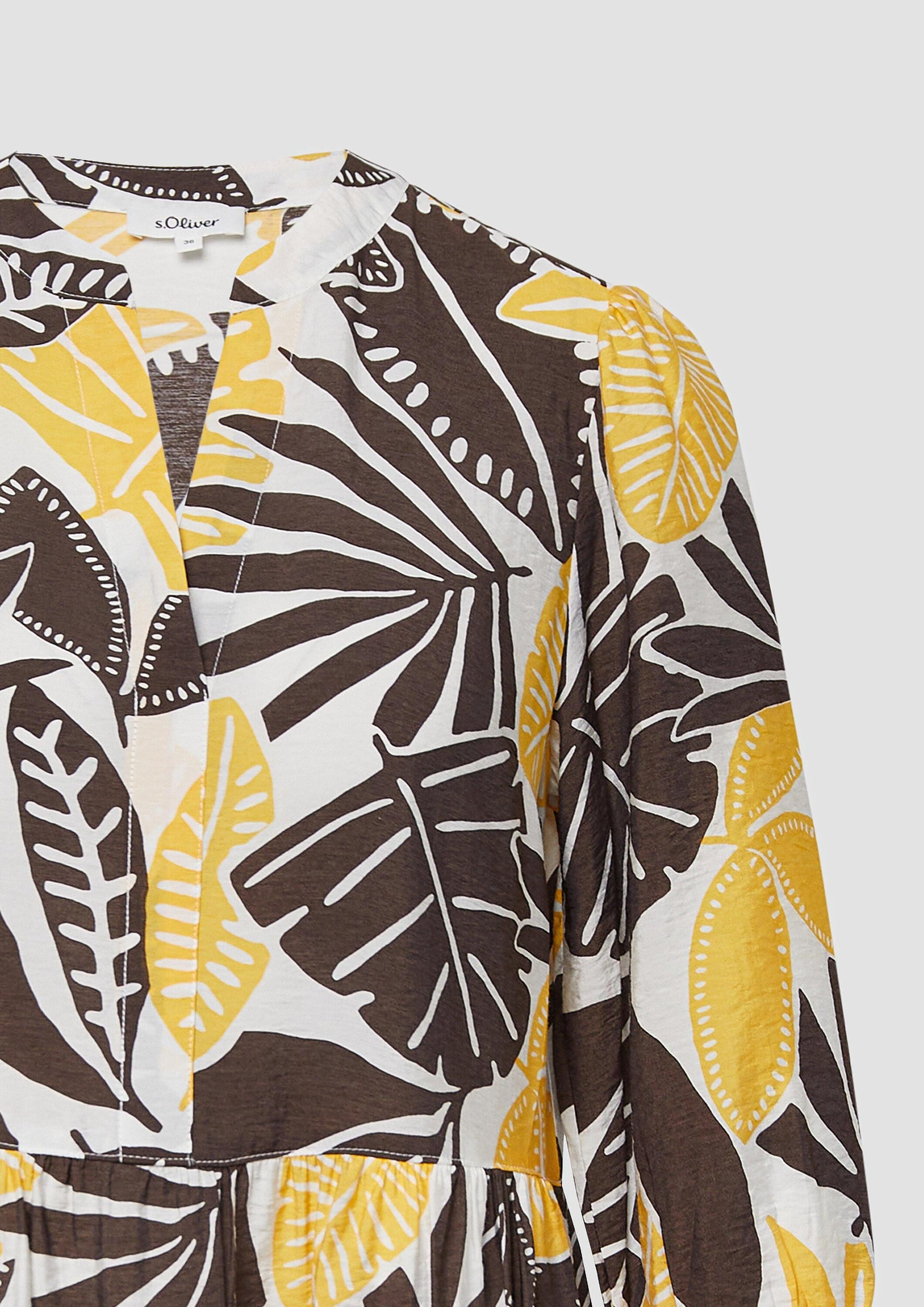 s.Oliver Minikleid Kleid Strukturiertes Kleid aus Viskosemix mit Eingrifftaschen