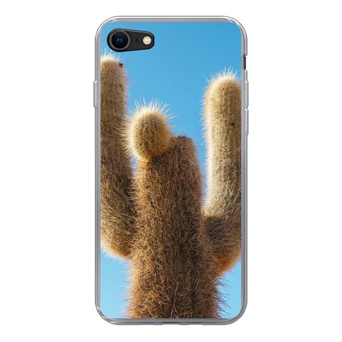 MuchoWow Handyhülle Kaktus mit blauem Himmel Handyhülle Apple iPhone SE (2020) Smartphone-Bumper Print Handy
