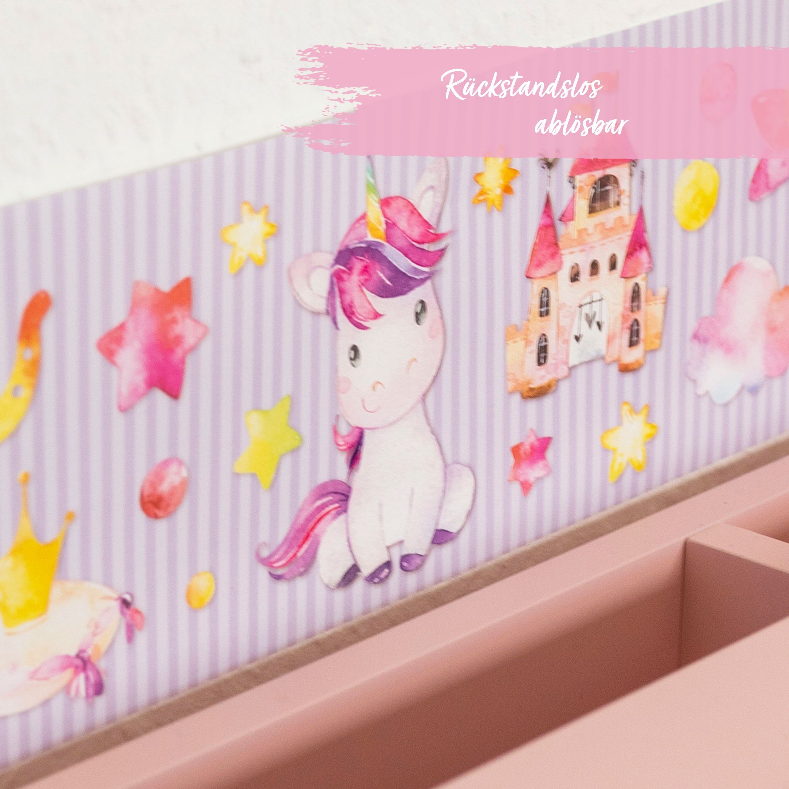 PAPIERDRACHEN Bordüre Papierdrachen Kinderbordüre, Bordüre für das Kinderzimmer – Bild 3 von 5