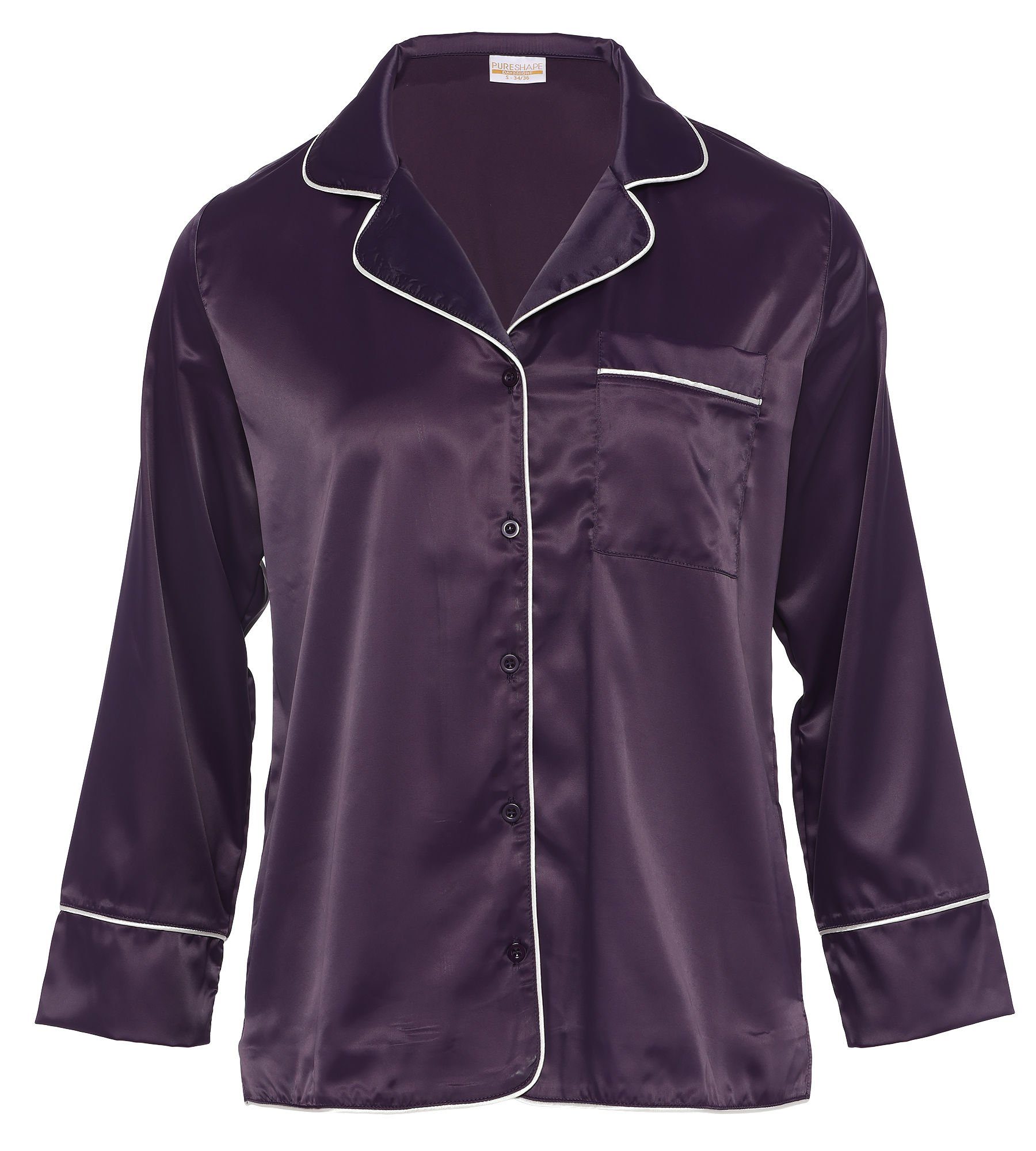 Pure Shape Pyjama Hemdbluse & Hose elastisch (Set, 2-teilig) in Satin günstig online kaufen