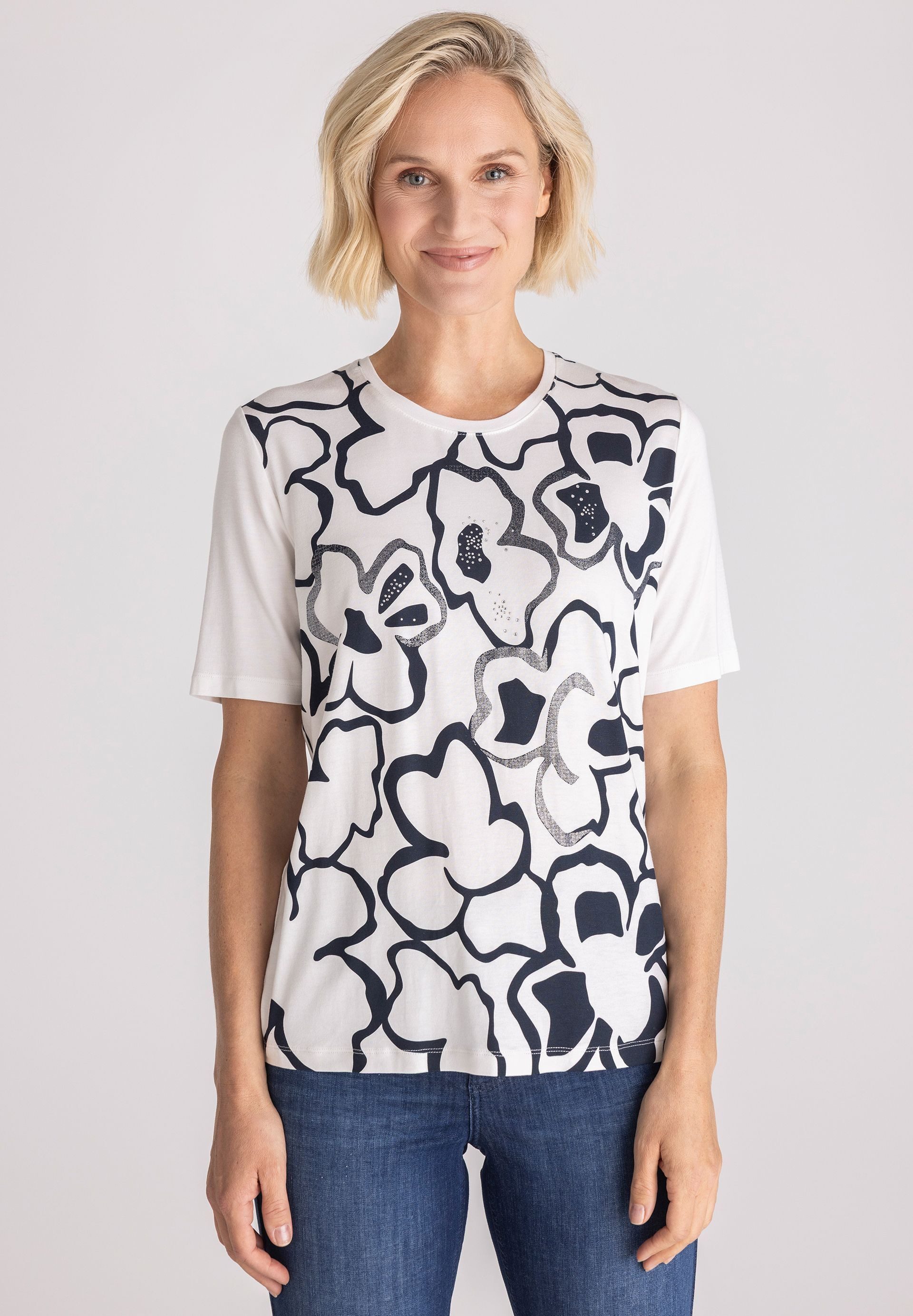 T-Shirt mit floralem Print