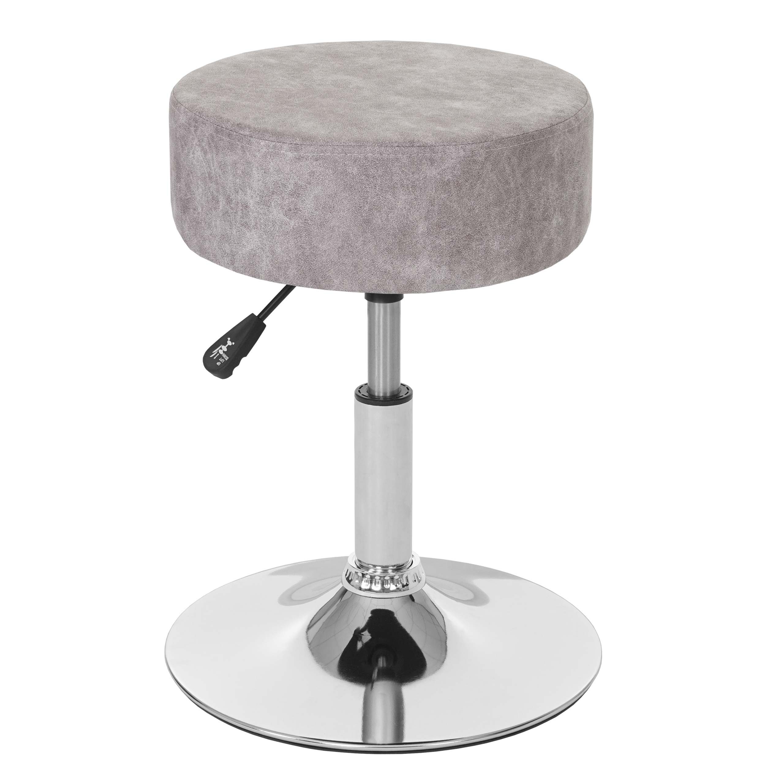 PROREGAL® Drehhocker Hocker höhenverstellbar und drehbar (1 St), 360° drehbar & stufenlos höhenverstellbarer Sitzhocker Schminkhocker