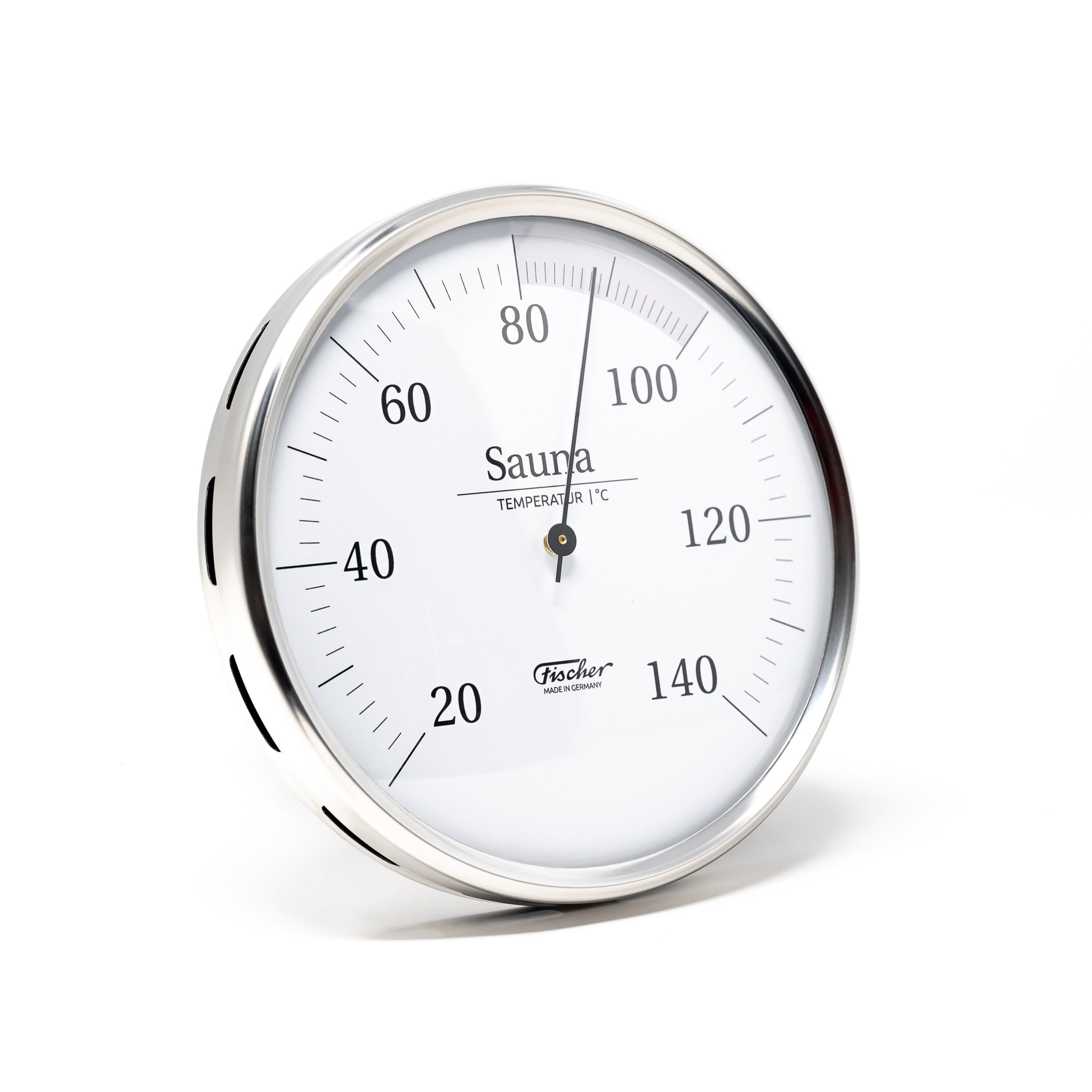 Raumthermometer Fischer 197.01 Sauna-Thermometer 130 mm Edelstahl Made in Germany