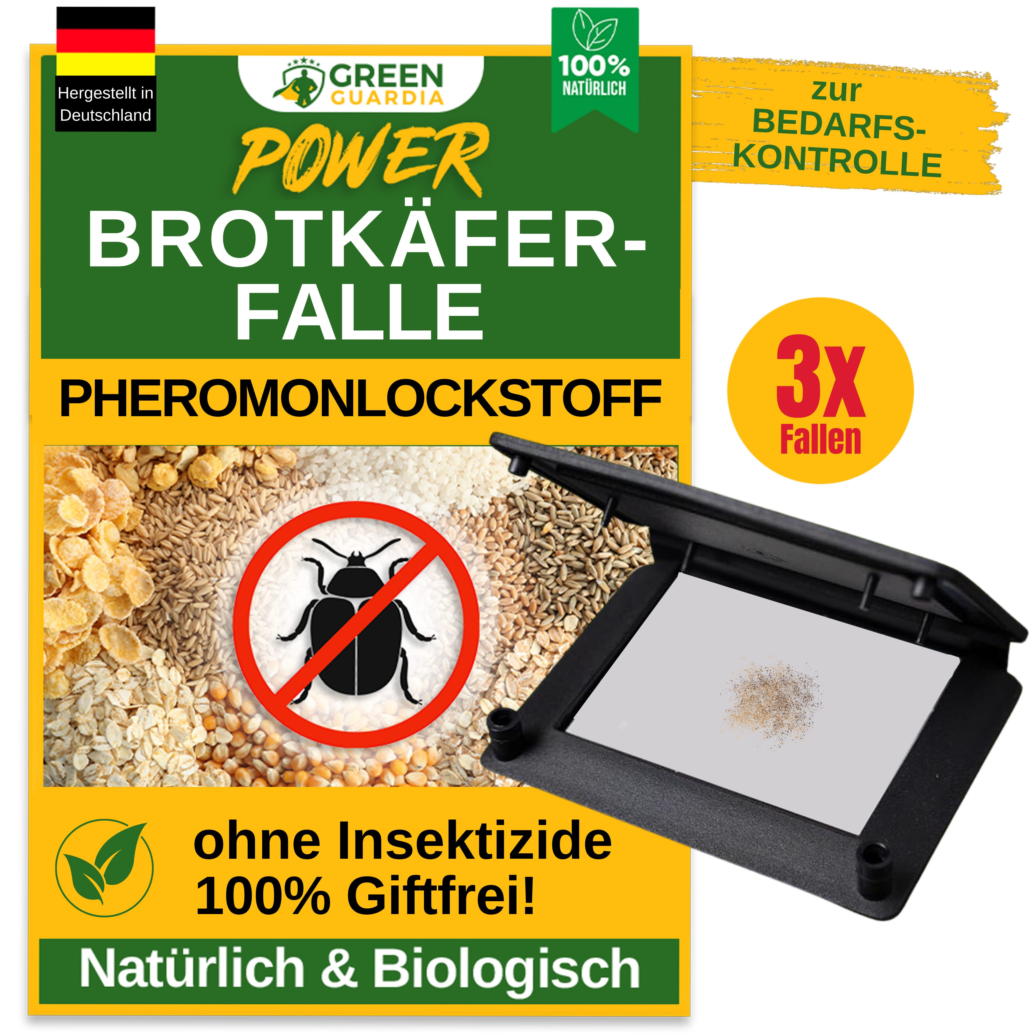 Insektenfalle Brotkäfer Falle mit Pheromon-Lockstoff - insektizidfrei