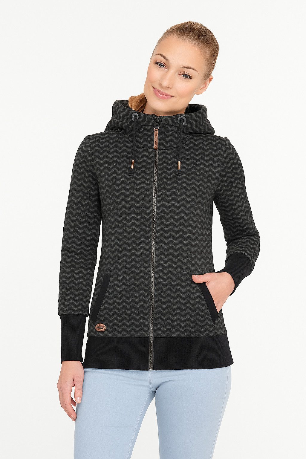 Ragwear Sweatjacke YODA ZIP ZIG ZAG günstig online kaufen