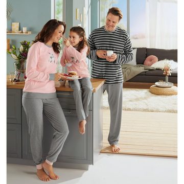Erwin Müller Pyjama Damen-Schlafanzug Single-Jersey gemustert