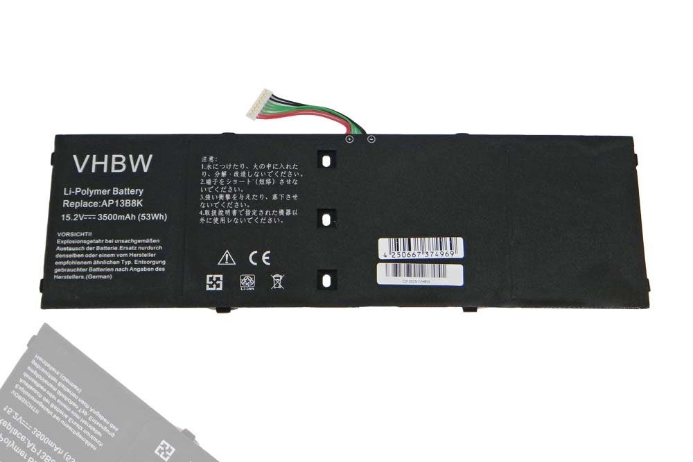 vhbw Ersatz für Acer TIS 2217-2548 für Laptop-Akku Li-Polymer 3500 mAh (15,2 V)
