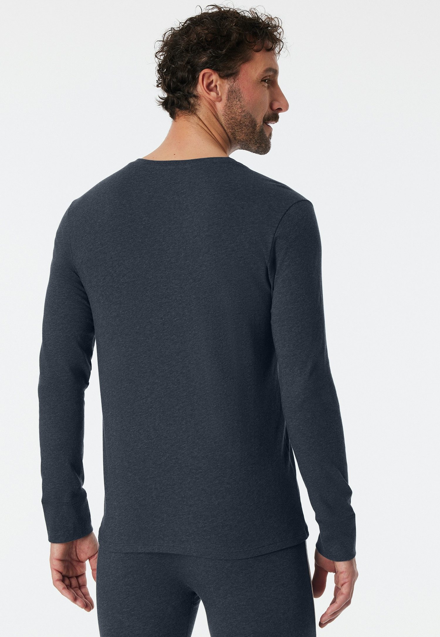 Schiesser Langarmshirt Comfort Fit farblich abgesetzte Nähte, langärmelig