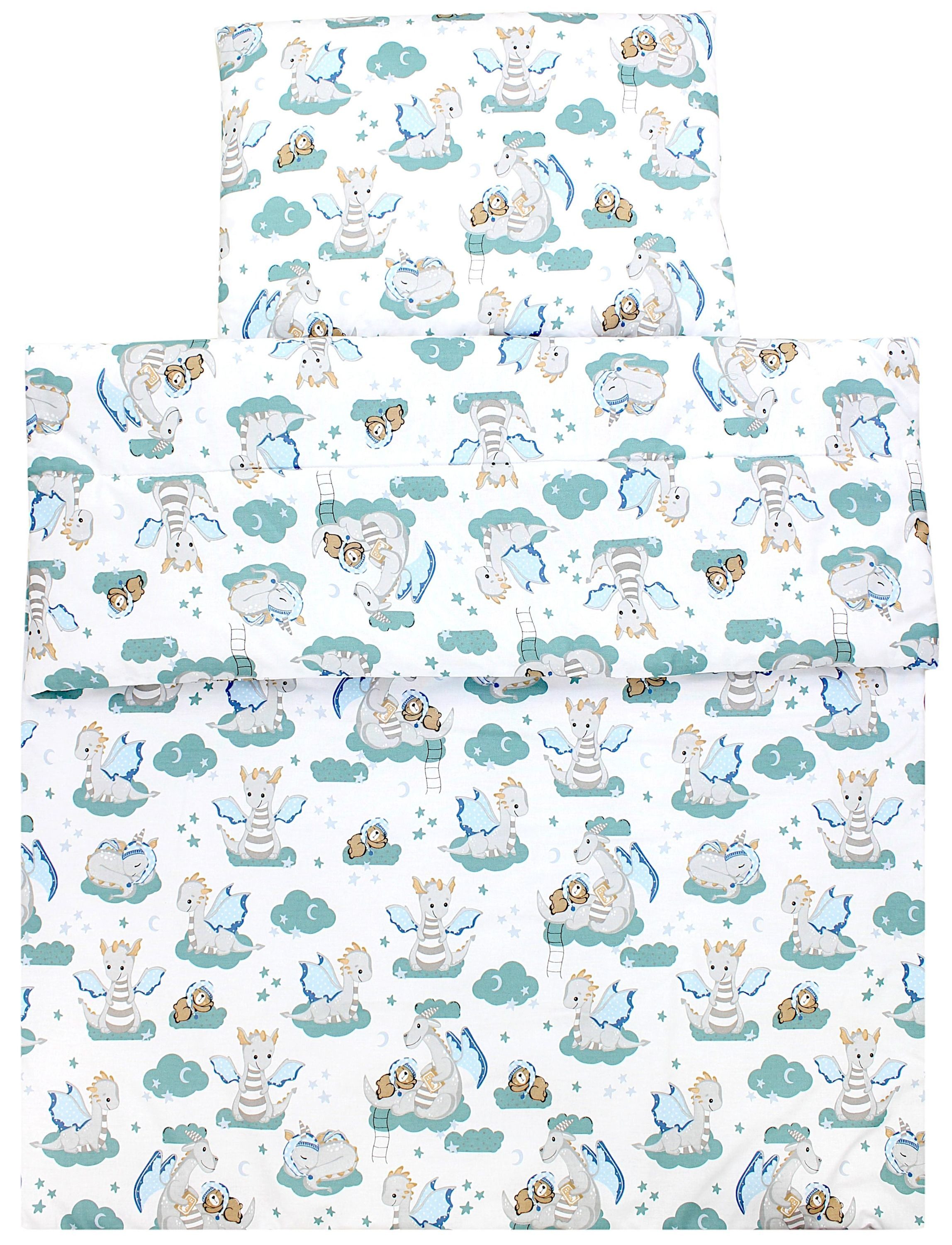 TupTam Kinderbettdecke Kinder Gemusterte Bettdecken Set Ganzjahresdecke Kopfkissen 2tlg.