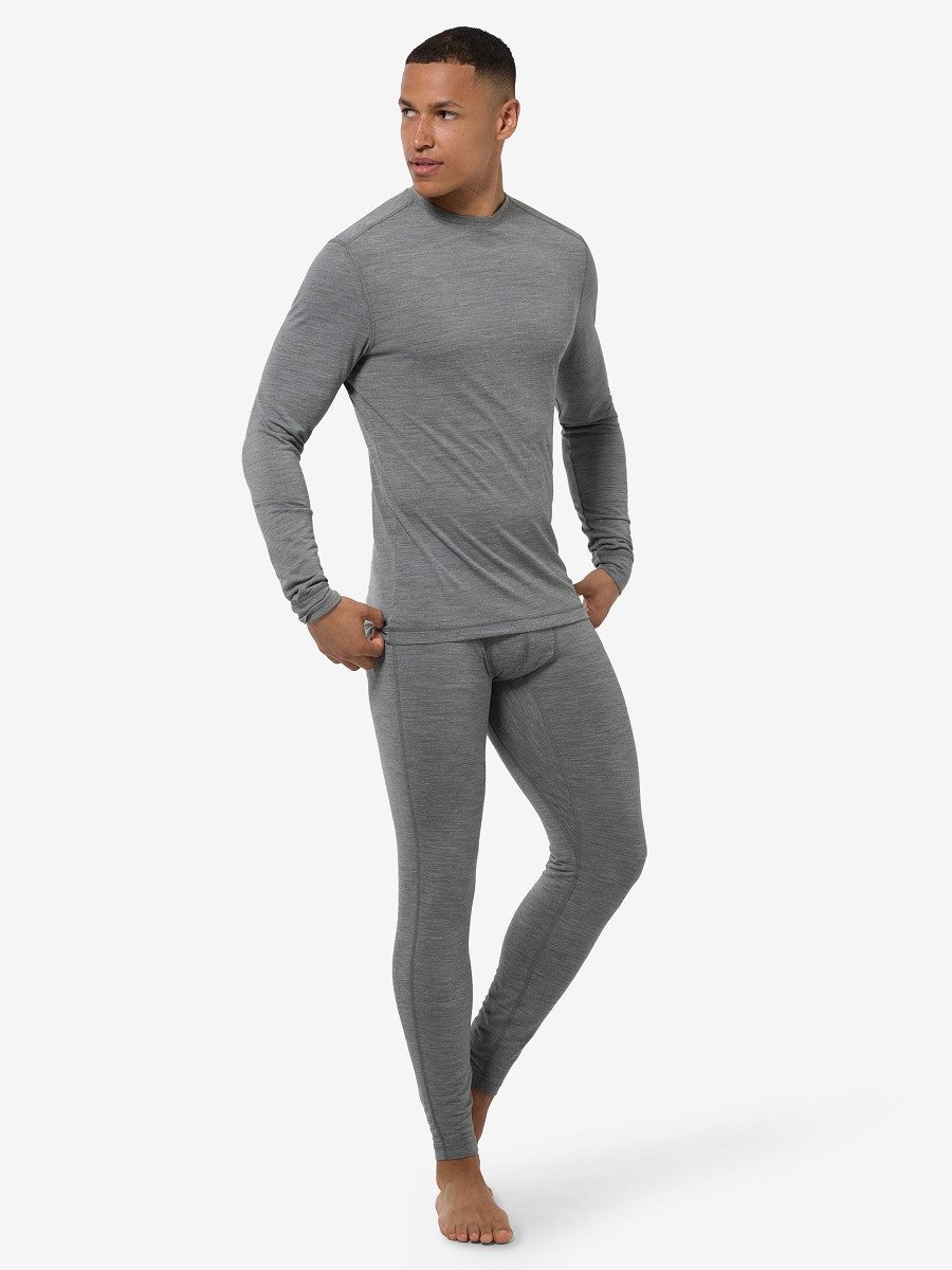 SUPER.NATURAL Langarmshirt für Herren, Merino M TUNDRA175 LS atmungsaktiver Merino-Materialmix