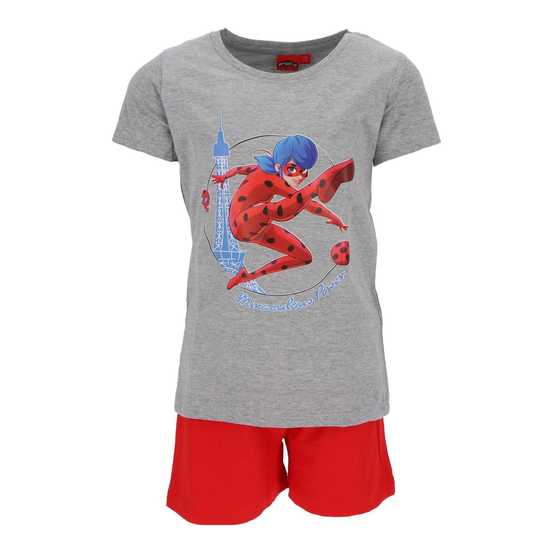 Miraculous - Ladybug Pyjama Shortama – Kinderpyjama & Sommer Schlafanzug aus 100% Baumwolle