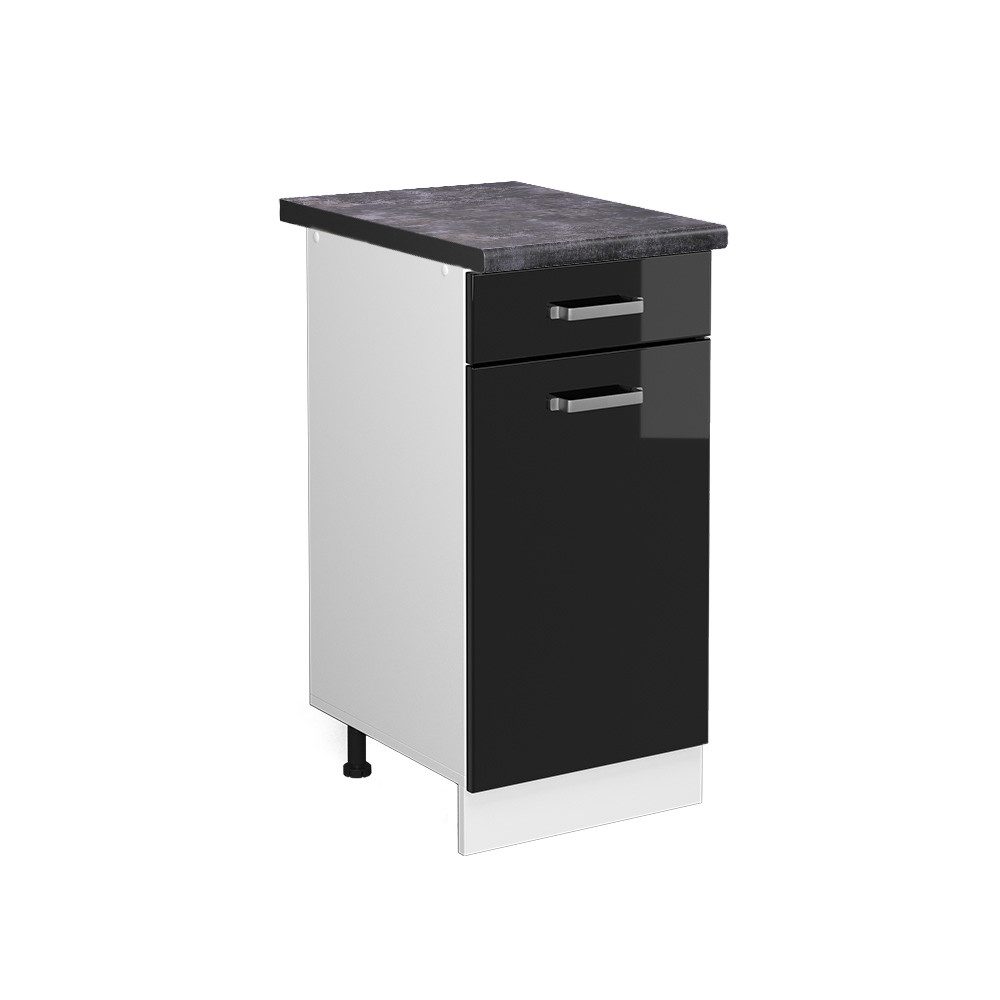 Vicco Unterschrank R-Line, Schwarz Hochglanz/Weiß, 40 günstig online kaufen