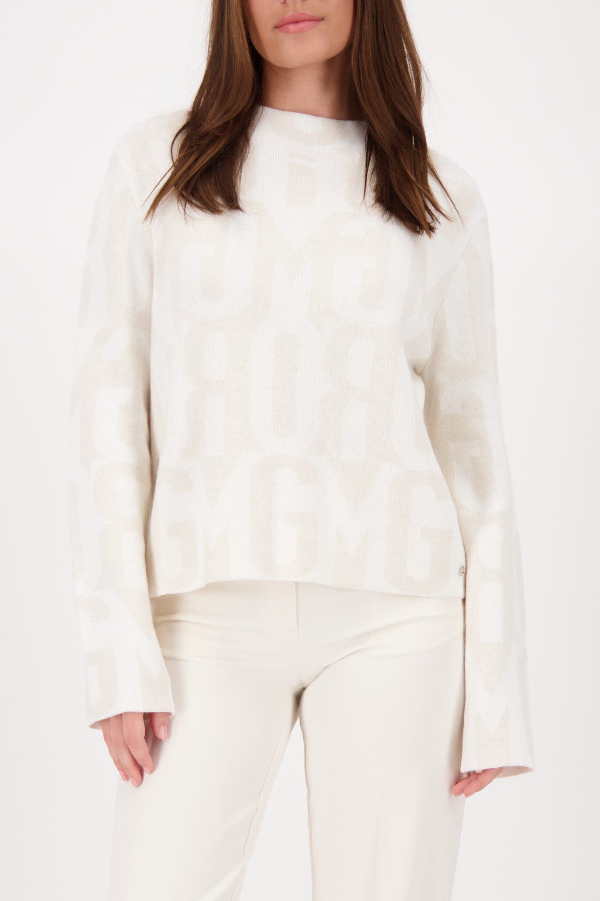 Monari Strickpullover Pullover Schriftenmix Regular fit günstig online kaufen