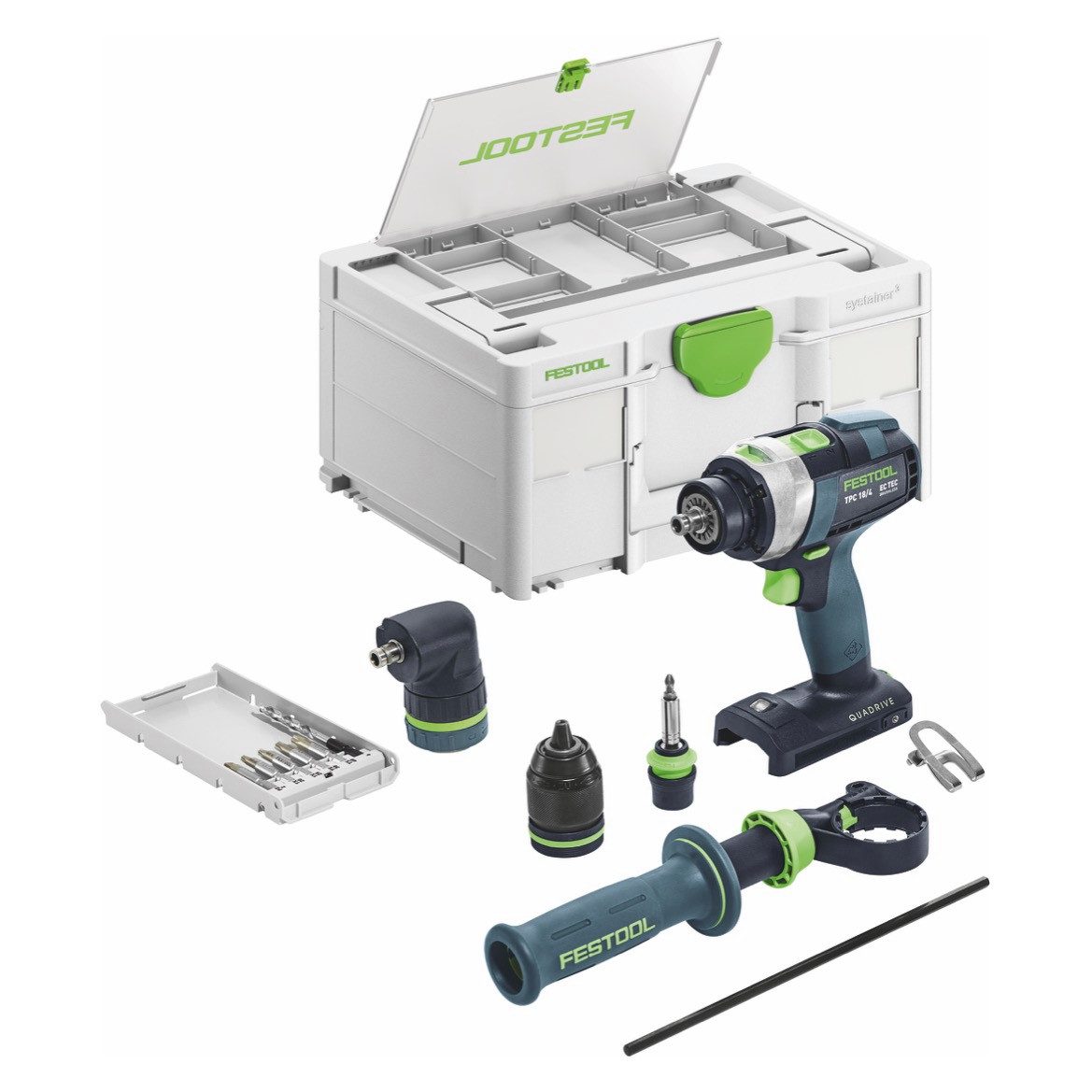 FESTOOL Schlagbohrmaschine TPC 18/4-Basic-Set 18 V 75 Nm Brushless + Systainer (577625)