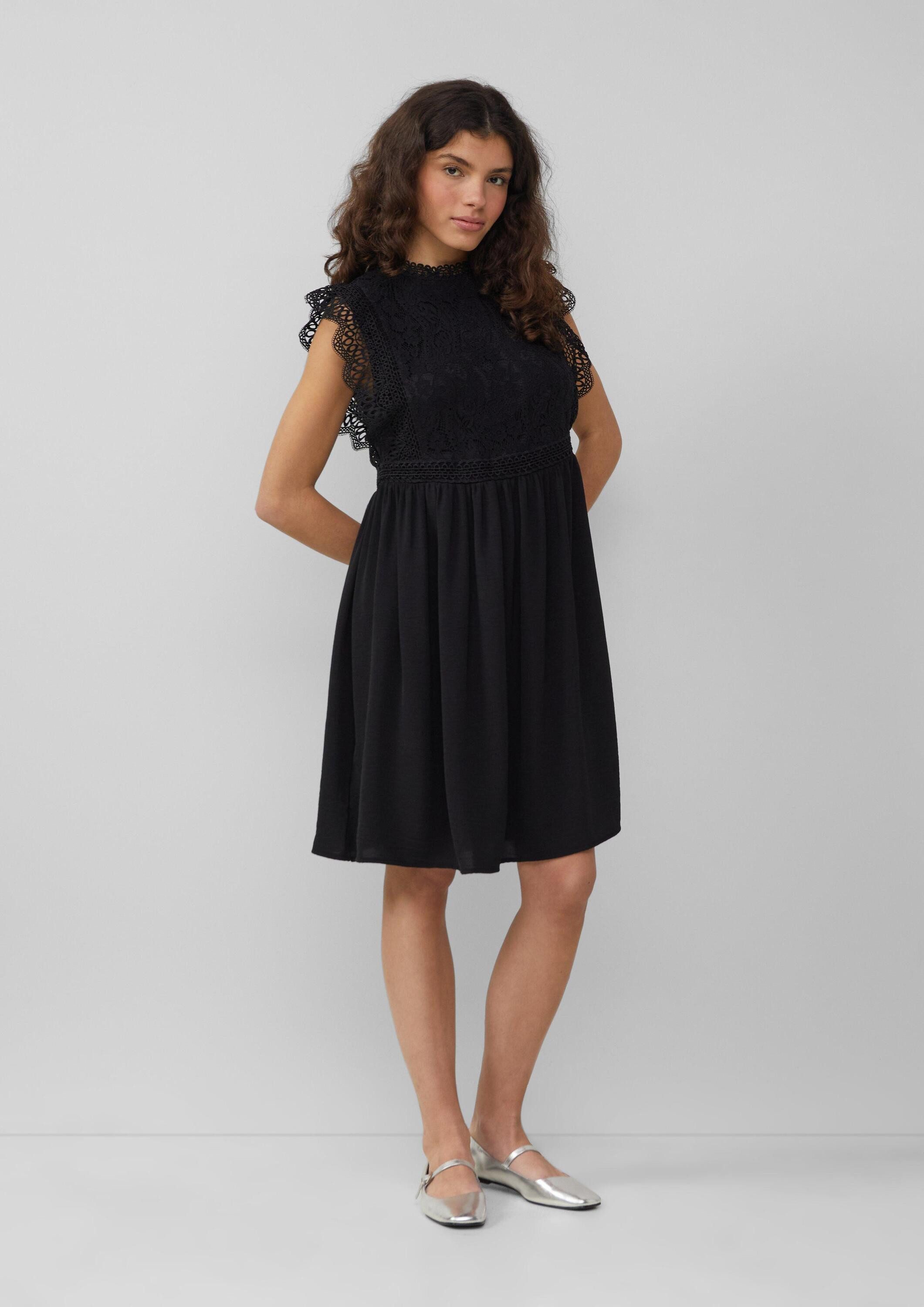 QS Minikleid Kleid Kurzes Kleid mit Spitzenoberteil günstig online kaufen