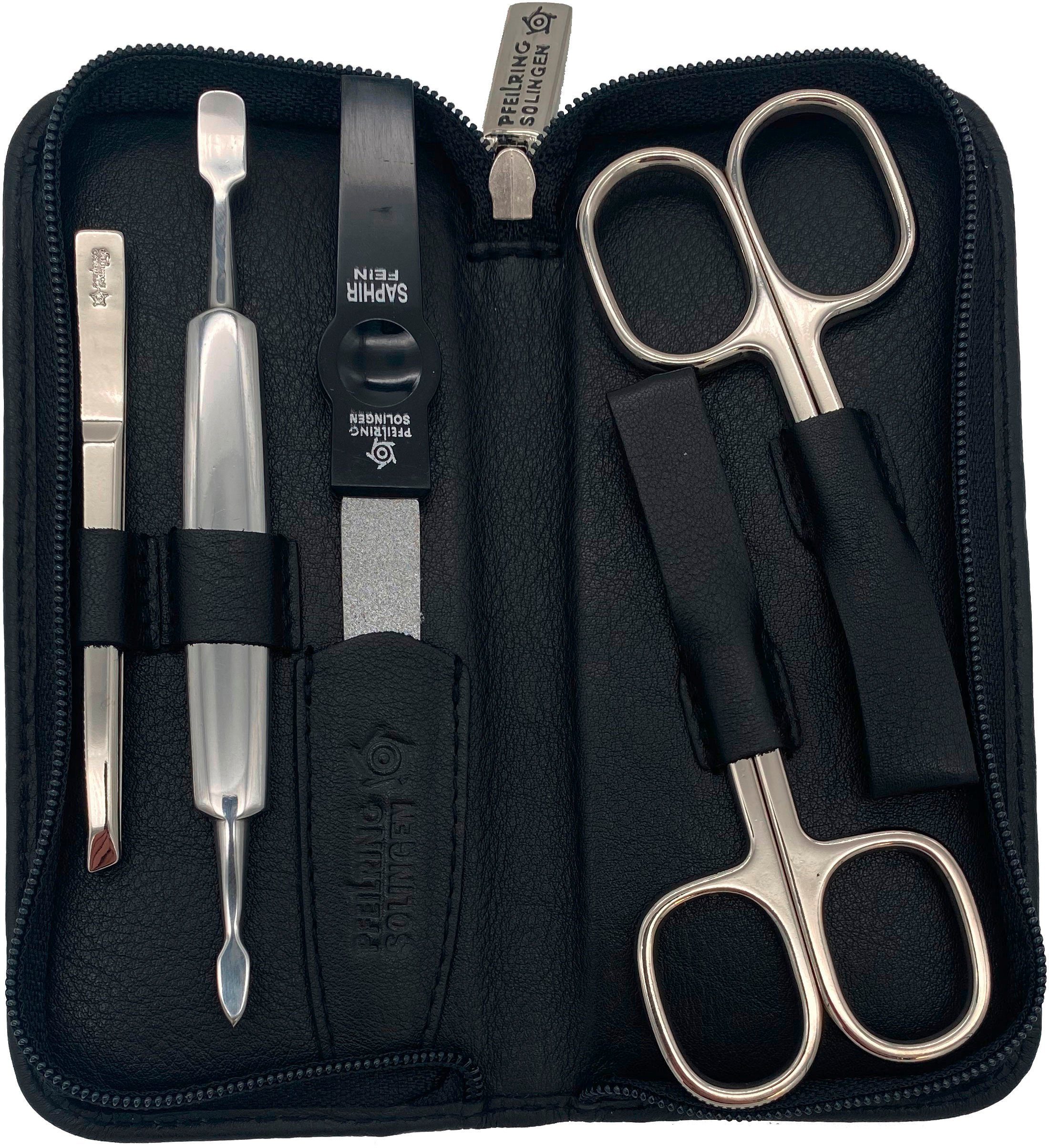 PFEILRING Maniküre-Etui, 5 tlg., Nappaleder
