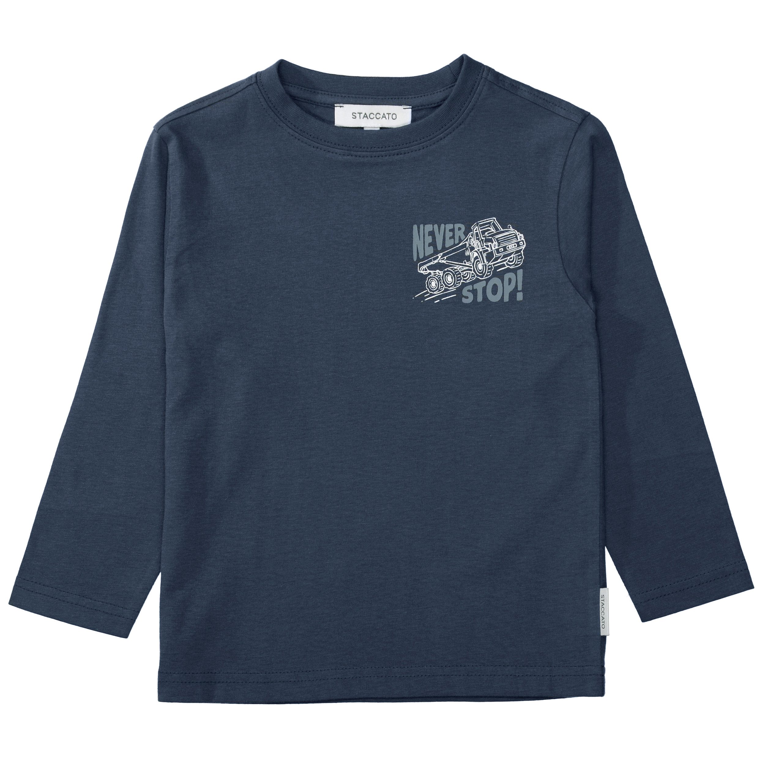 STACCATO Langarmshirt (2-tlg) 2er Pack, mit Kran-Bagger-Motiv, für Boys