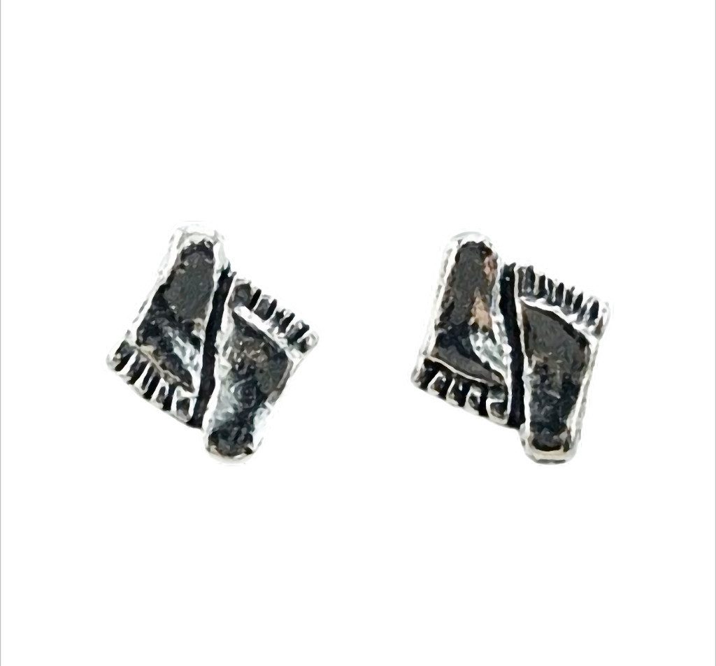 Paar Ohrstecker „TinySteps“ Ohrstecker Füße 925er Silber ca. 9 mm