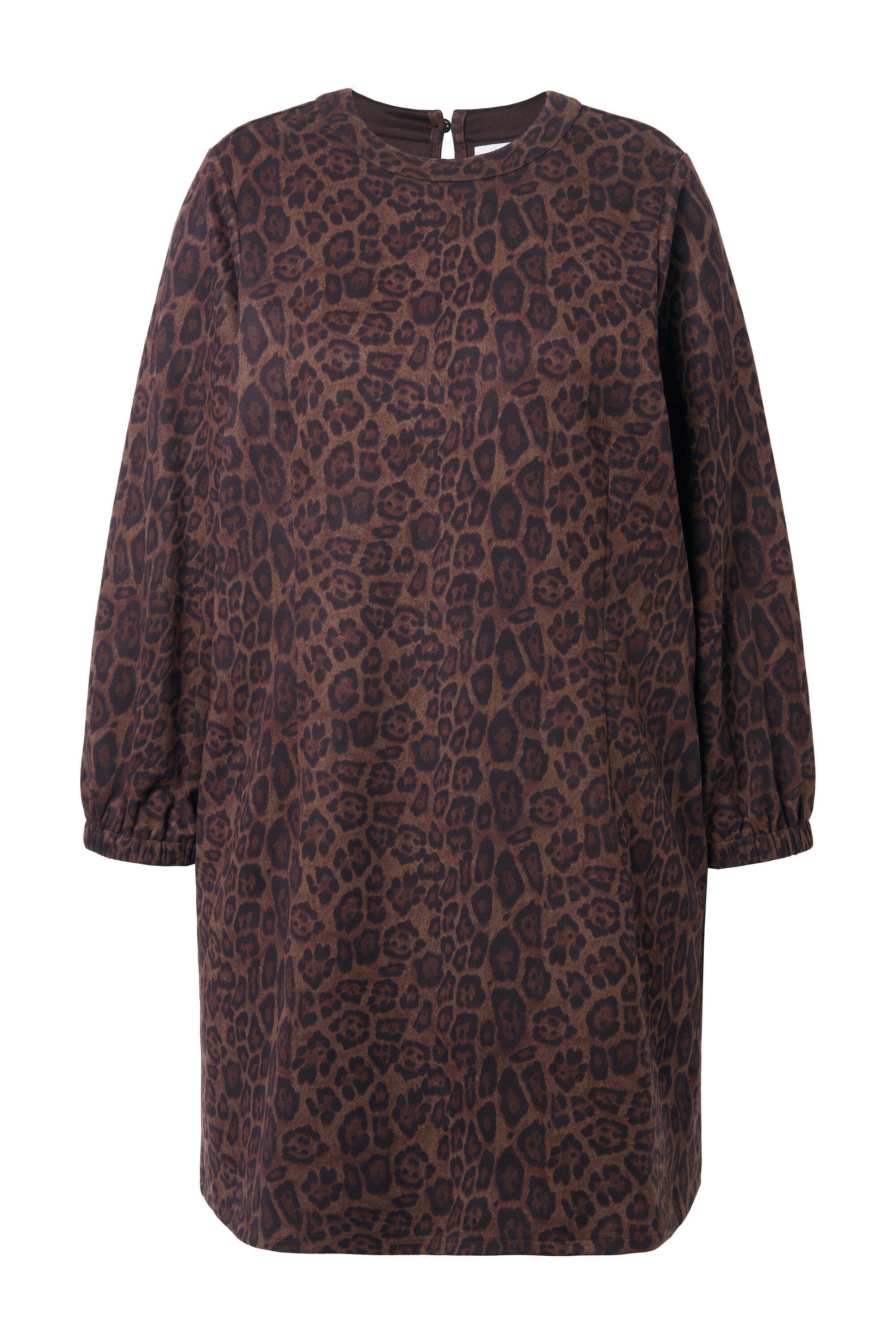 Studio Untold Jerseykleid Kleid oversized Suede mit Leo Ballonärmel günstig online kaufen