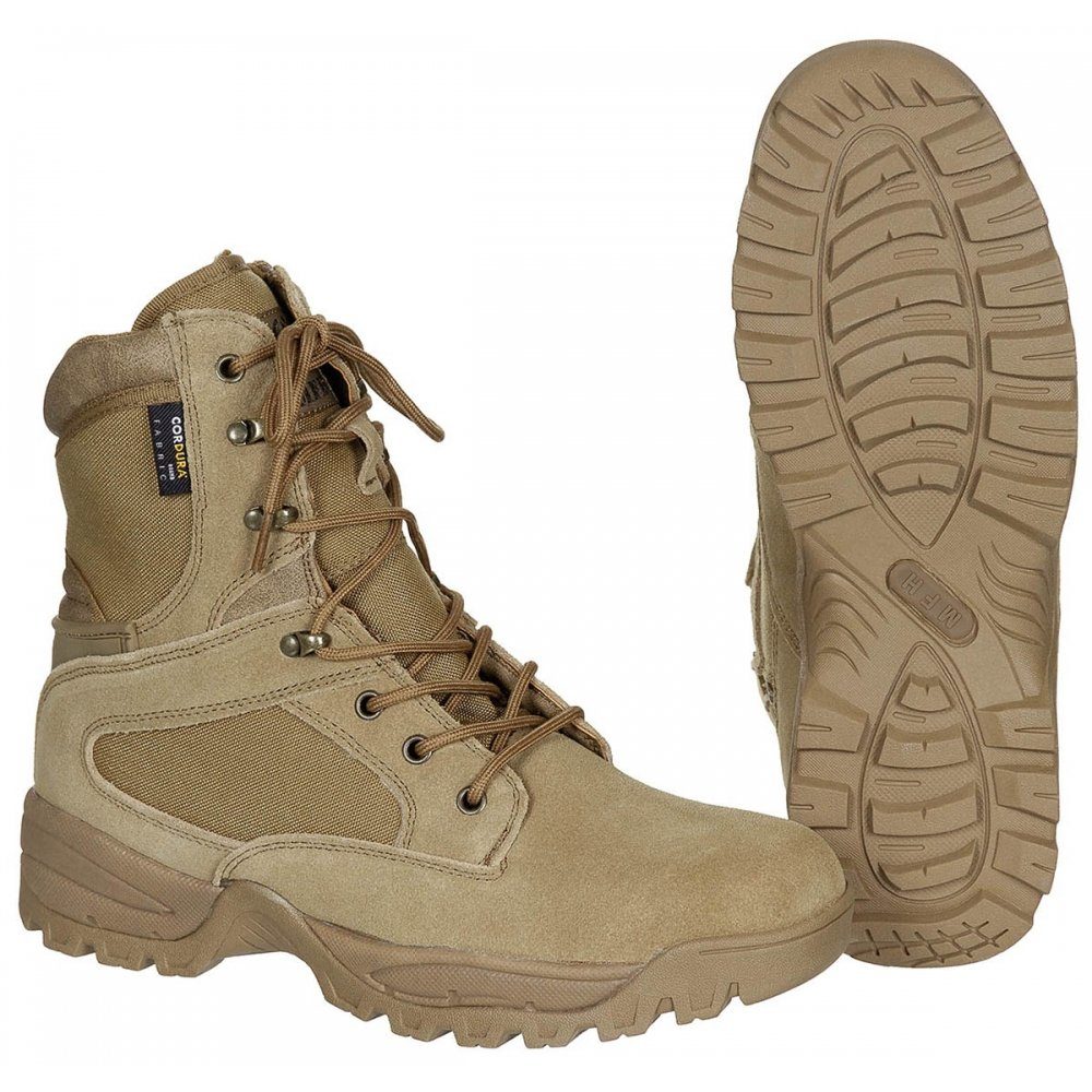 MFH Stiefel, "Mission", Cordura, gefüttert, coyote tan - 47 Trekkingschuh günstig online kaufen