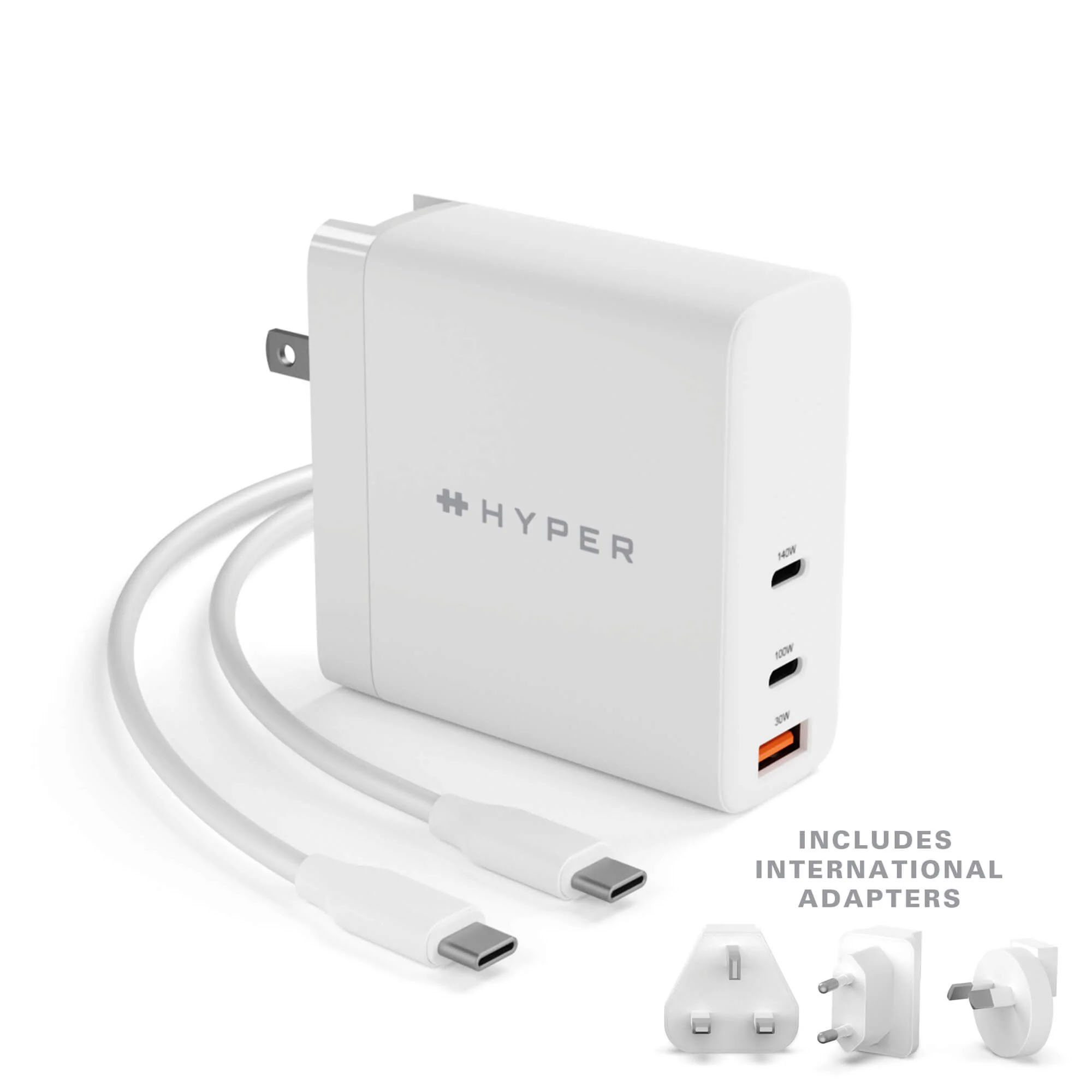 Hyper HyperJuice GaN 140W USB-C Charger - Global - Multi-port Ladestation (1-tlg)