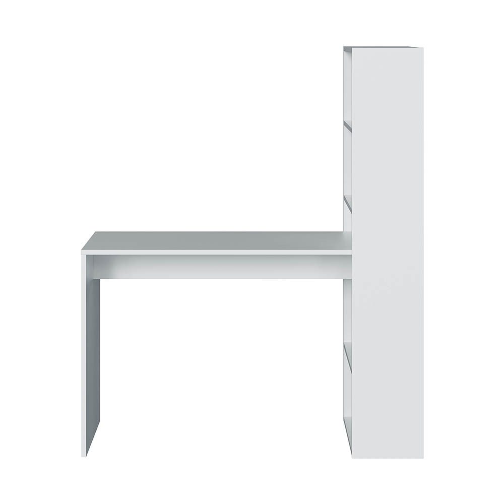 FORES HABITAT Regal-Schreibtisch in Artik-Weiß - 120x144x53 (BxHxT)