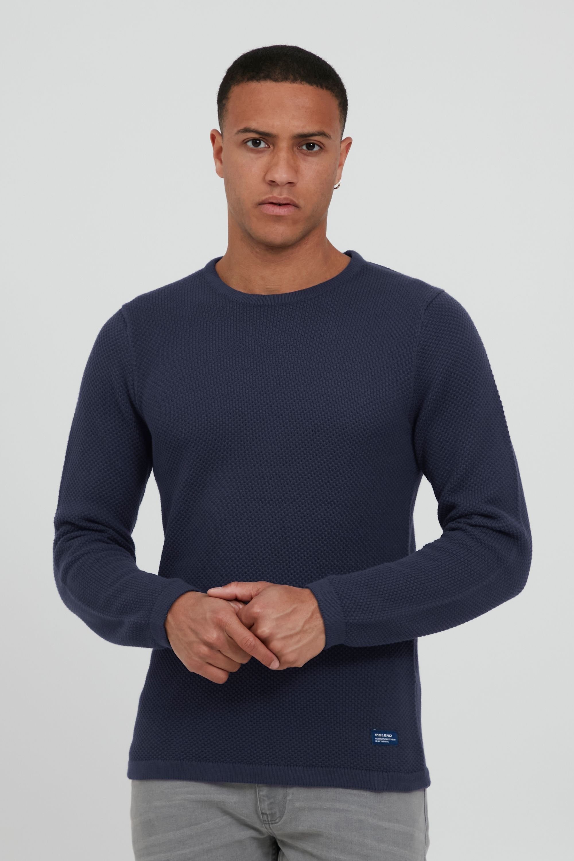 Blend Strickpullover BHAlfons Stilvoller Grobstrick-Pullover mit Rundhalsau günstig online kaufen