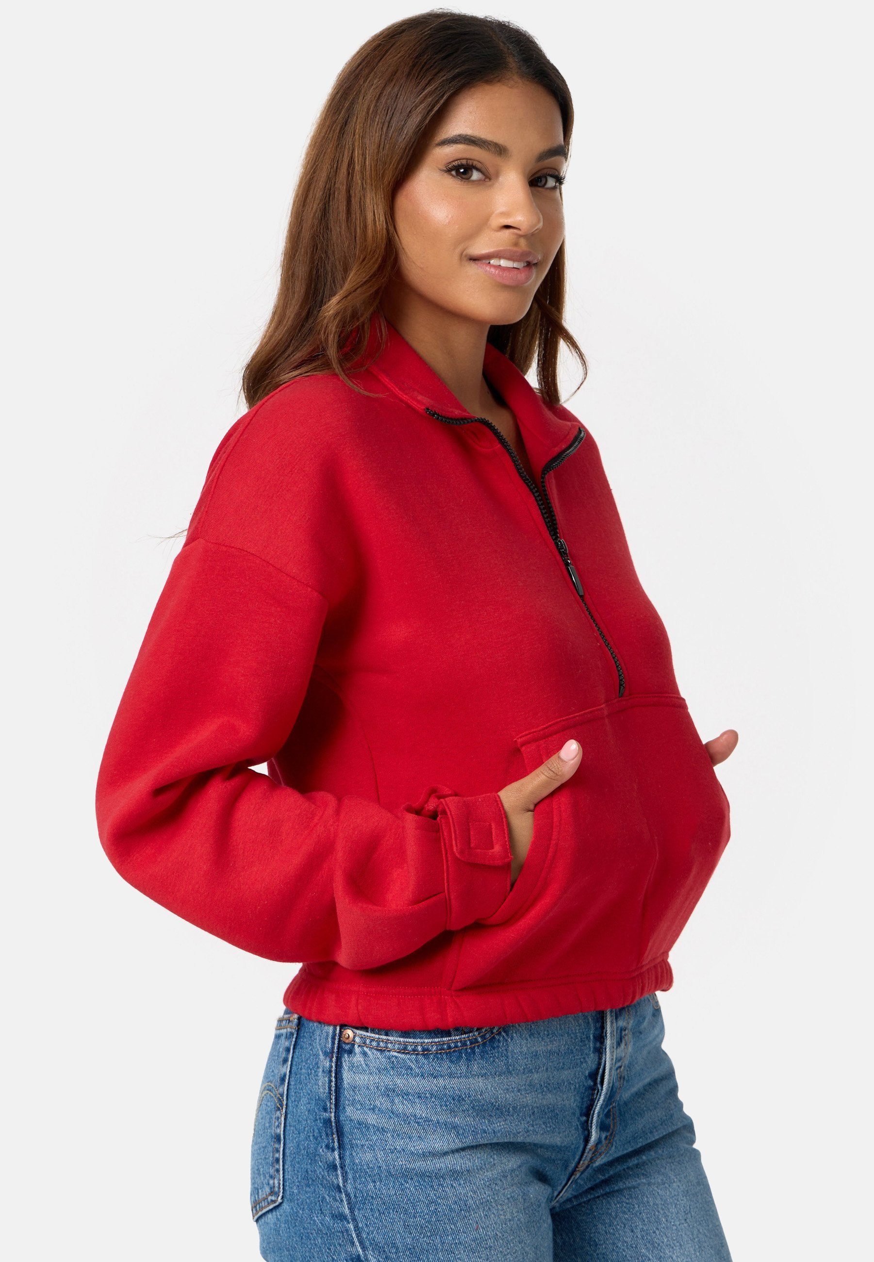 Worldclassca Sweatshirt Worldclassca Oversized Basic Sweatshirt Zipper Lang günstig online kaufen