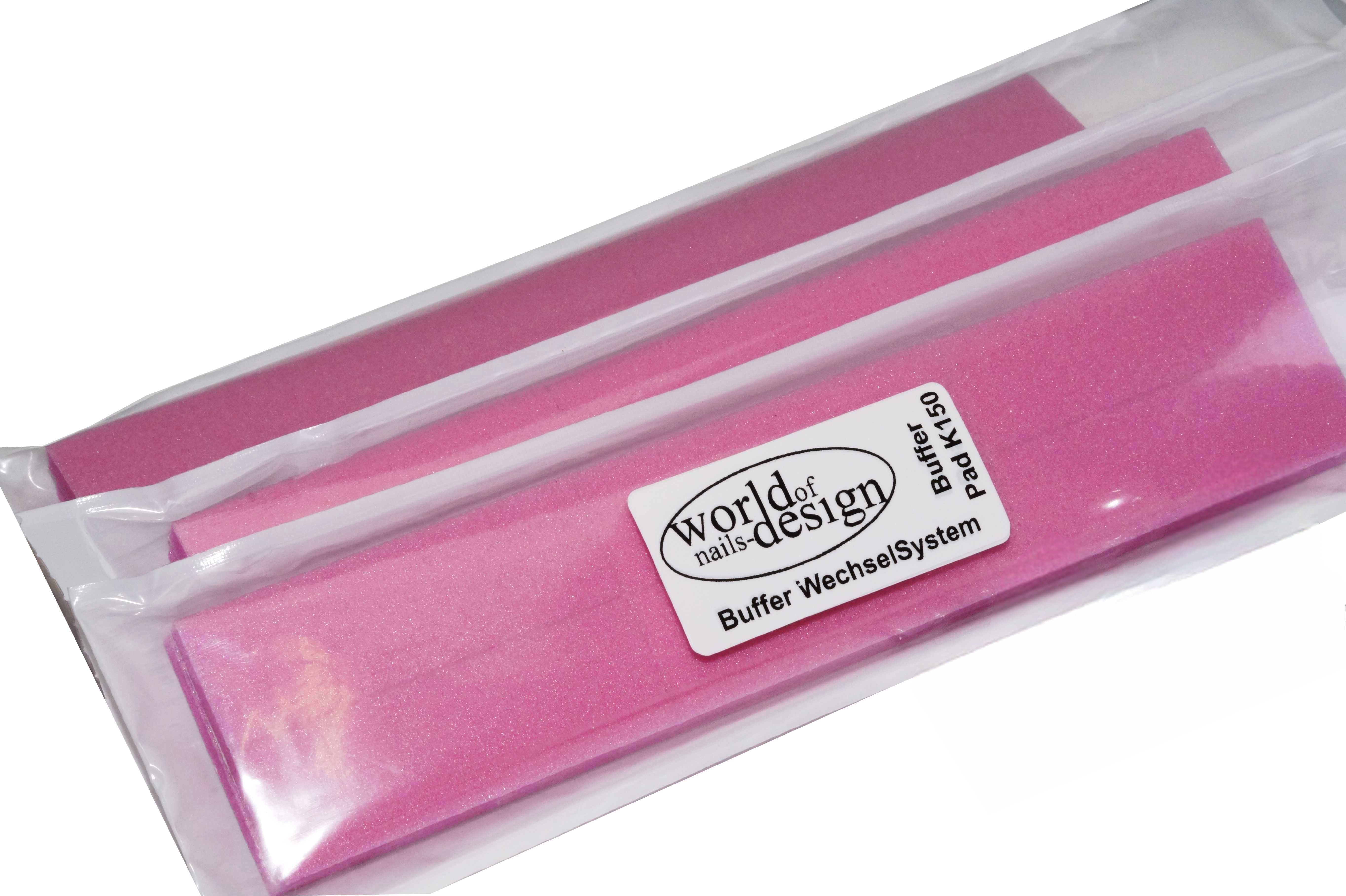 World of Nails-Design Sandblatt-Nagelfeile Buffer, Schleifblöcke, verschiedene Körnungen, Wechselsystem, 36-tlg., ergonomisch