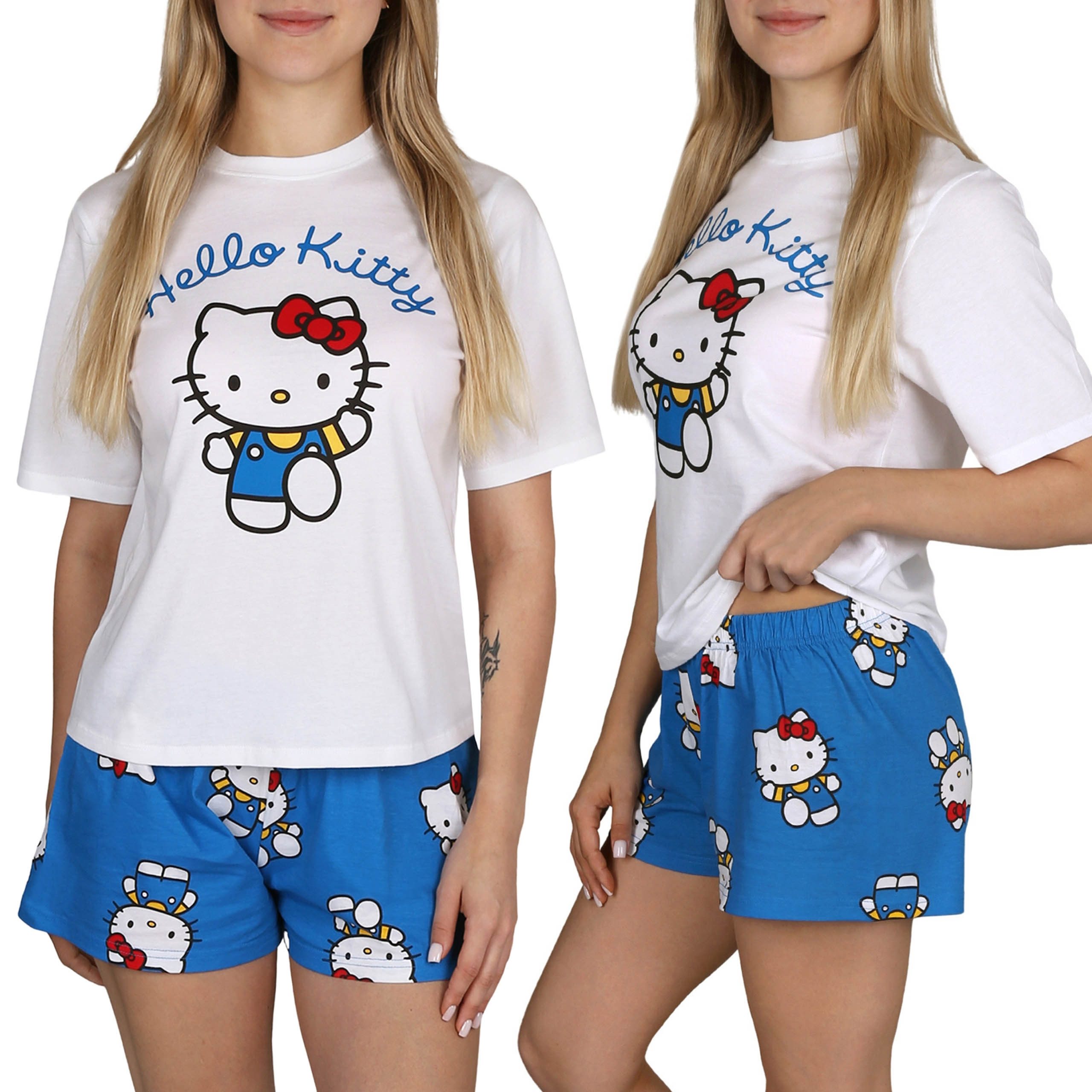 Sarcia.eu Pyjama Hello Kitty Damen-Pyjama kurzarm, günstig online kaufen