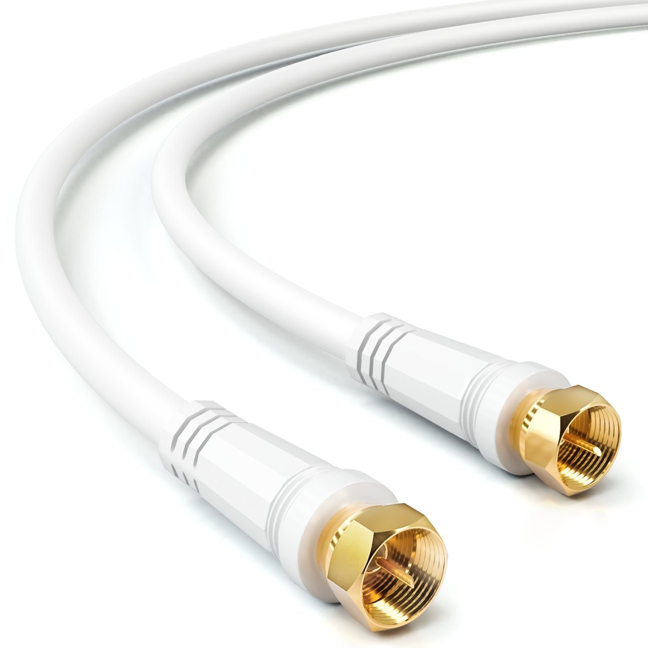 deleyCON deleyCON 2m SAT TV Antennenkabel Koaxial Kabel HDTV 4-fach Schirmung SAT-Kabel