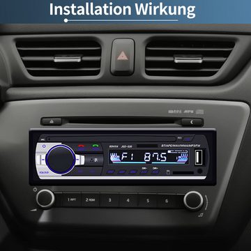 Hikity Autoradio mit Bluetooth Universal-Autoradio 1 DIN MP3-Player Autoradio (USB/SD/AUX-IN, Remote Control)