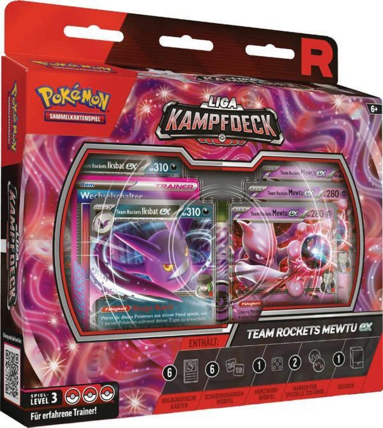 The Pokémon Company International Spiel Pokémon Liga-Kampfdeck Team Rockets Mewtu-ex